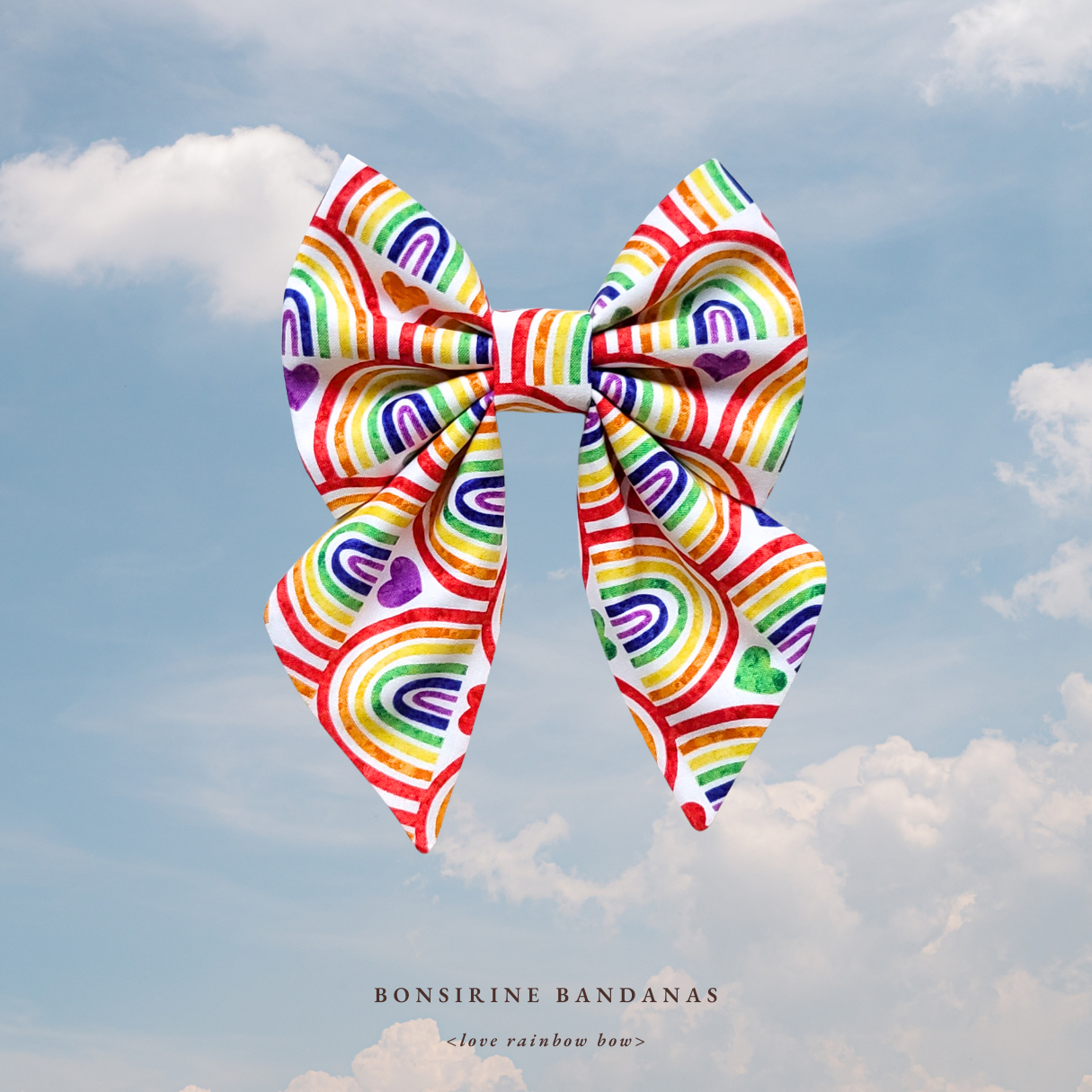 Love Rainbow bow + bow tie