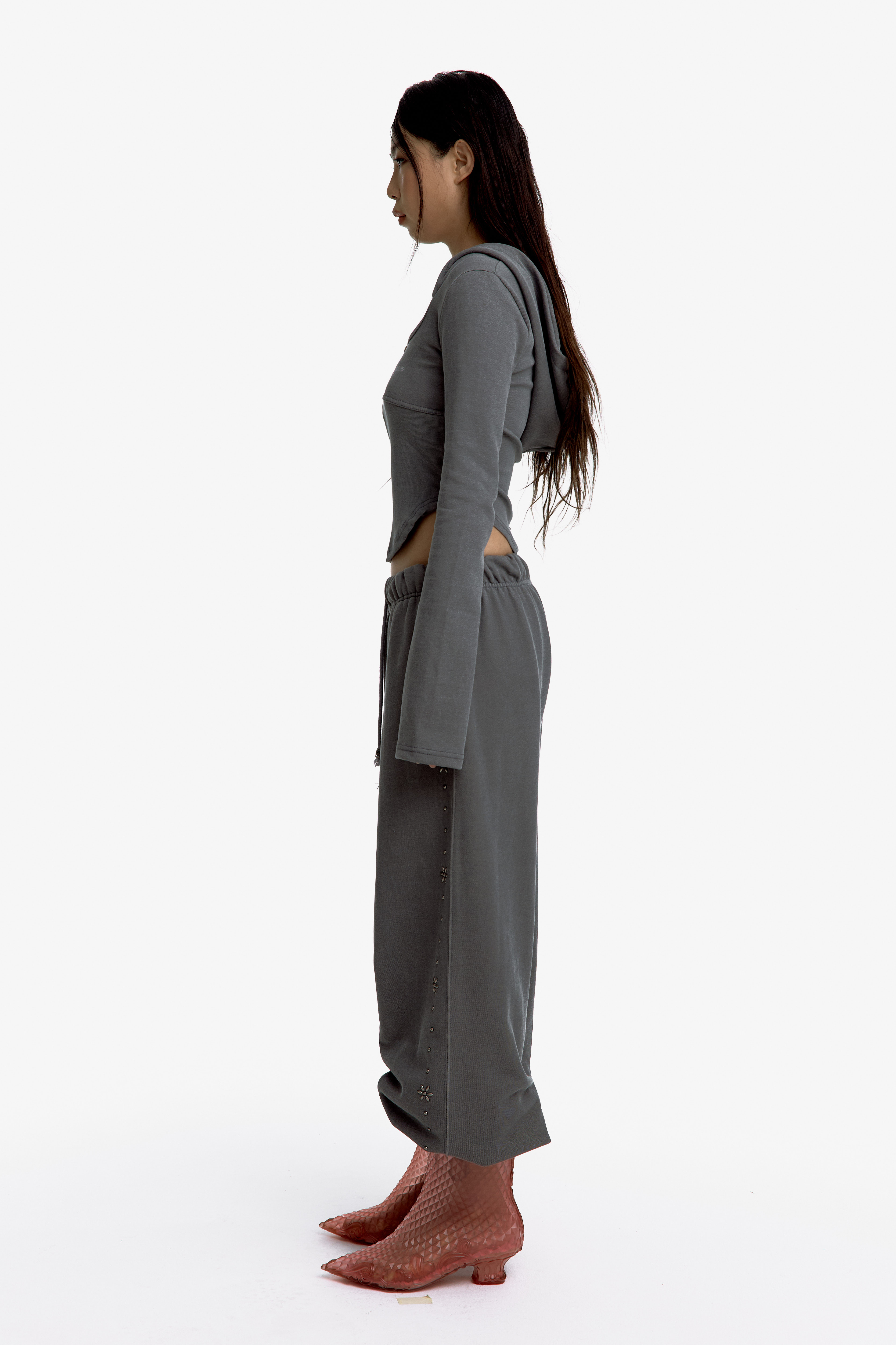 Kashiko Comfy : Monk Hood Zip-Up