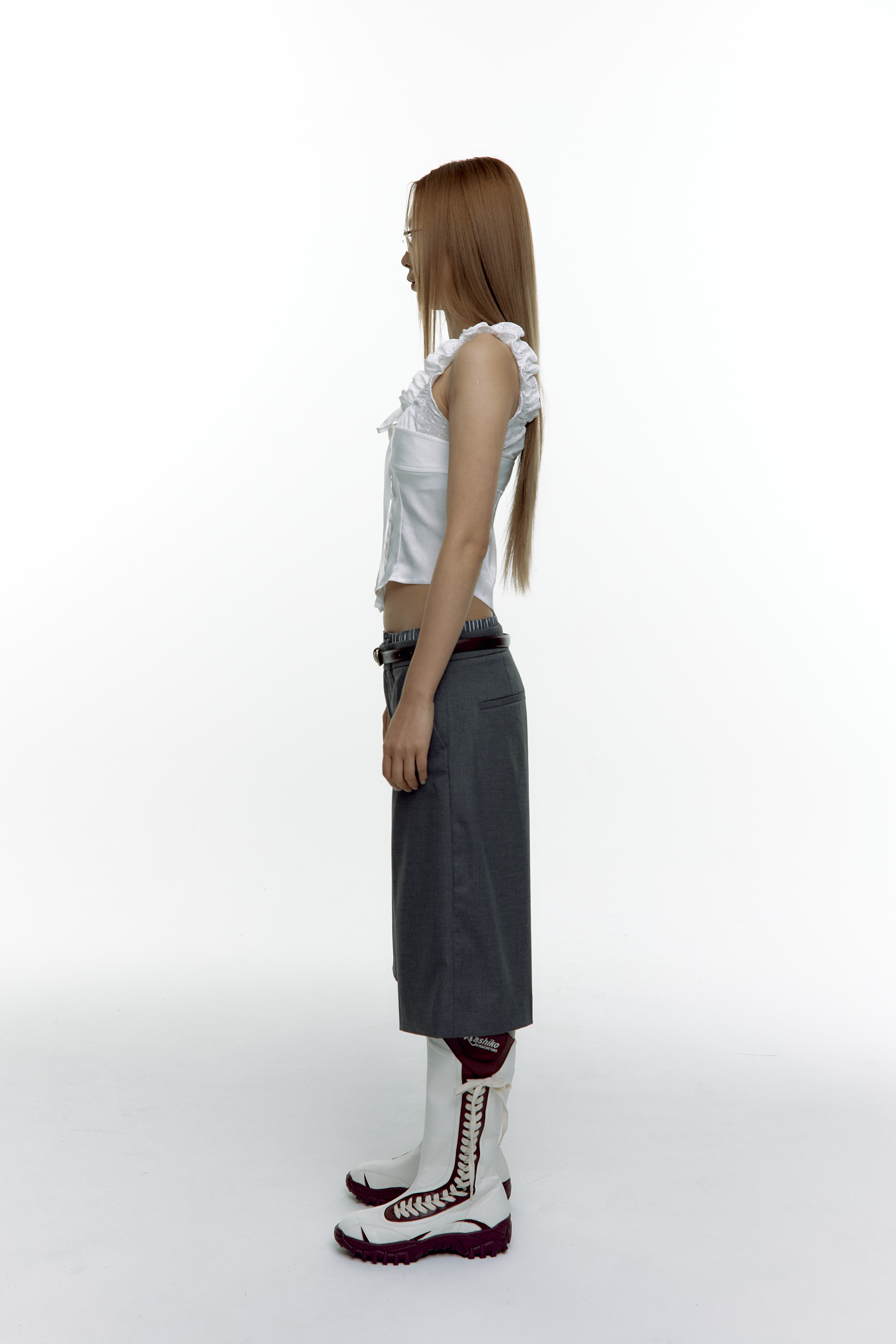 Lace Layered Sleeveless White