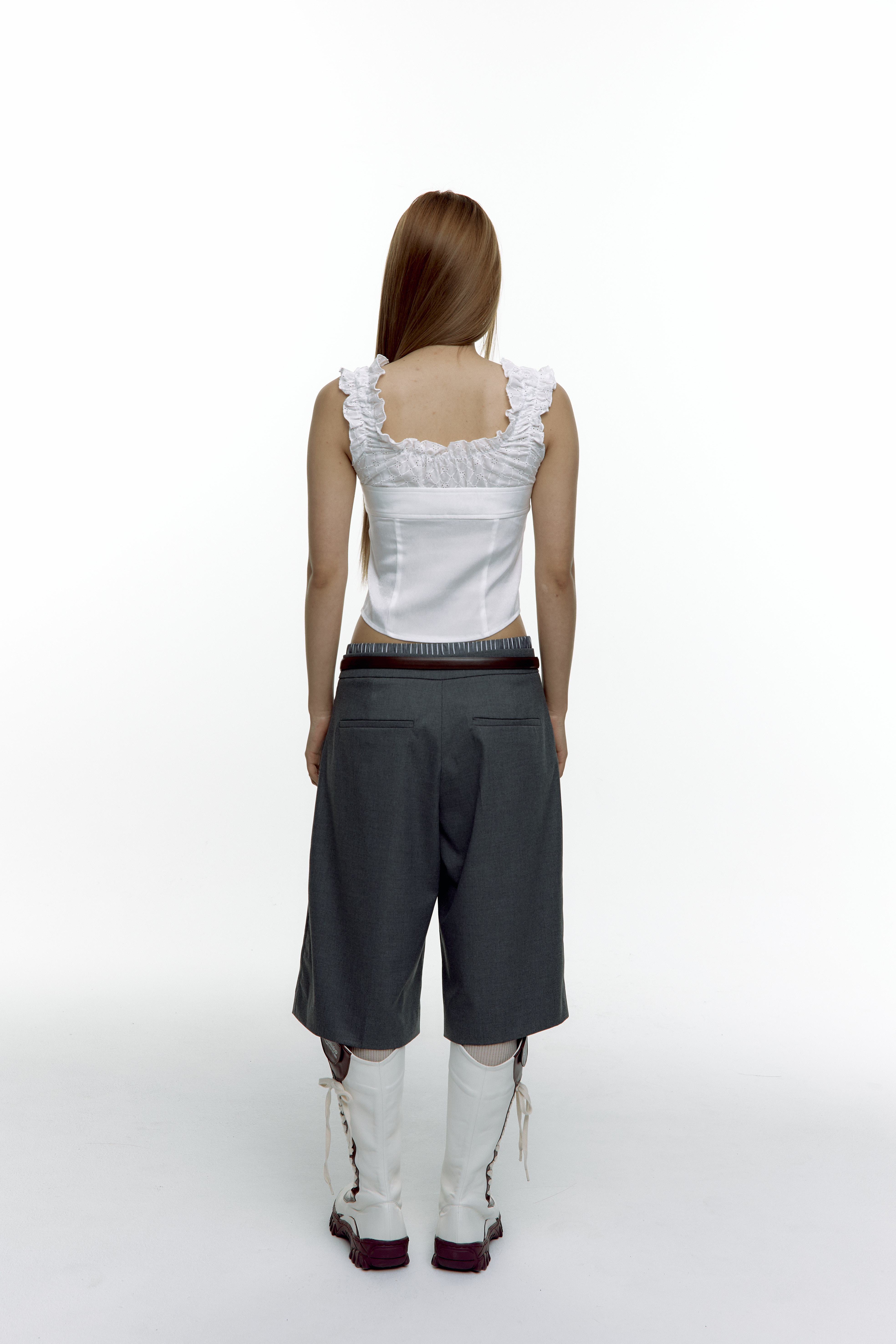 Lace Layered Sleeveless White