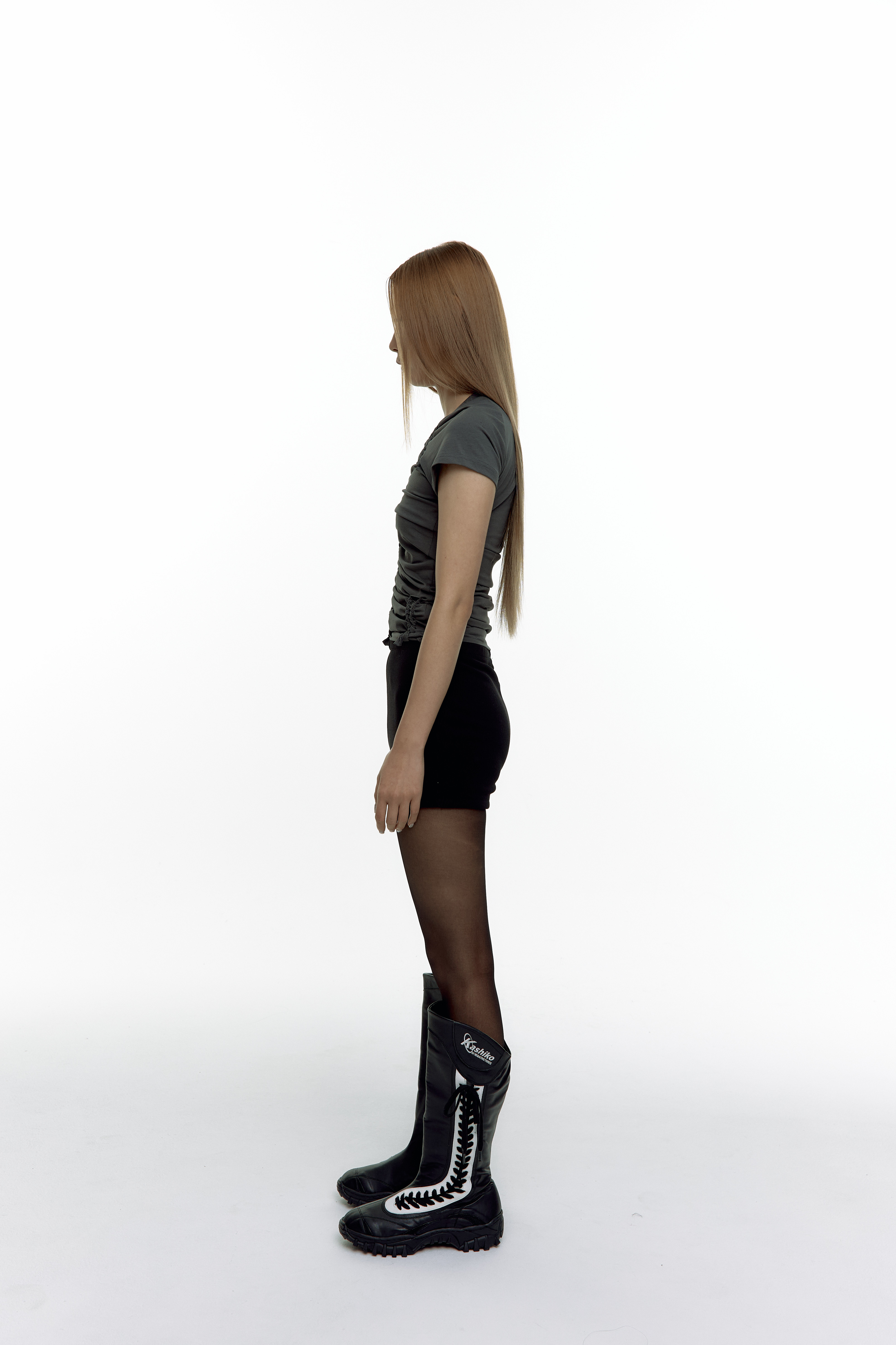 Braided Tee Charcoal