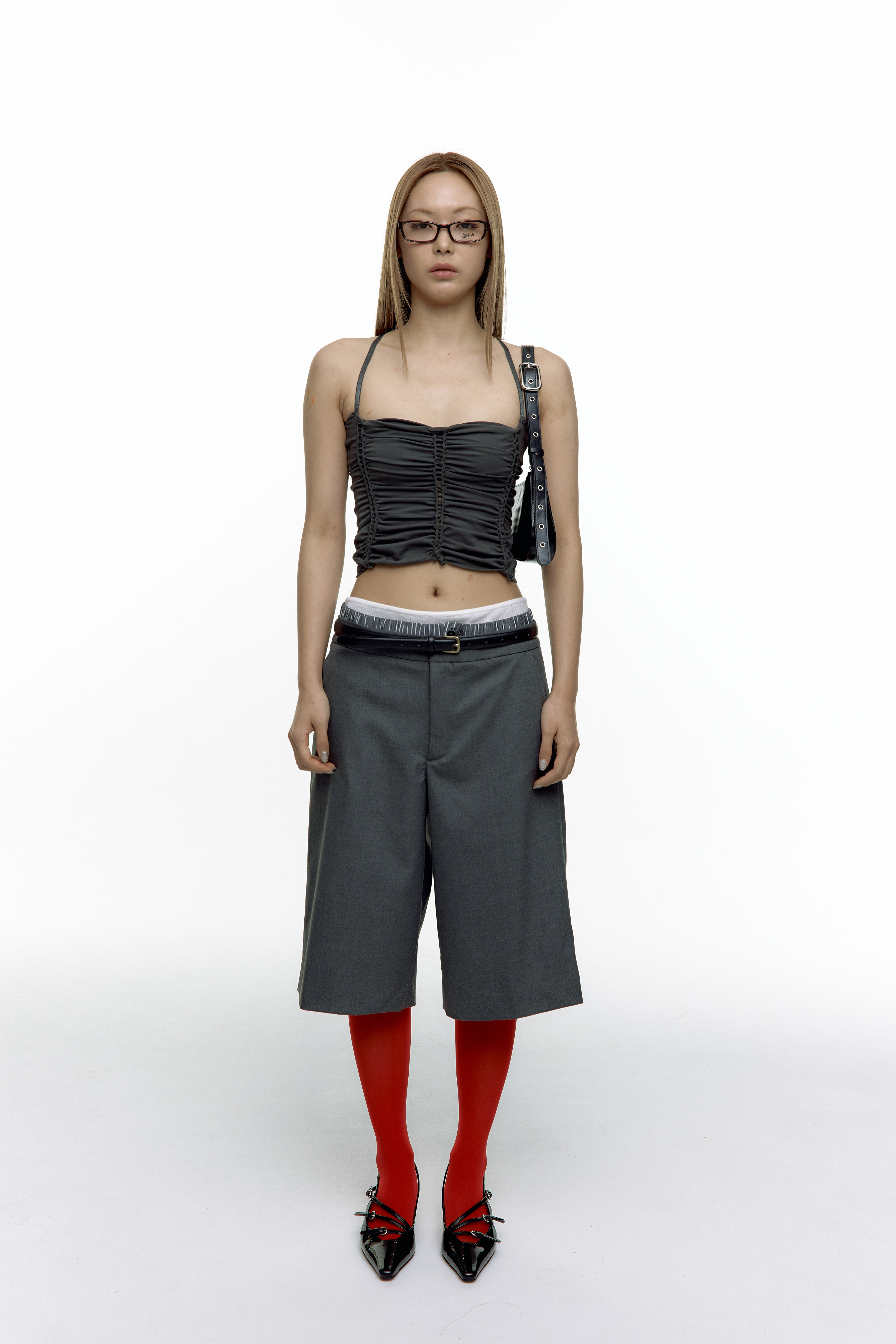 Braided Sleeveless Charcoal