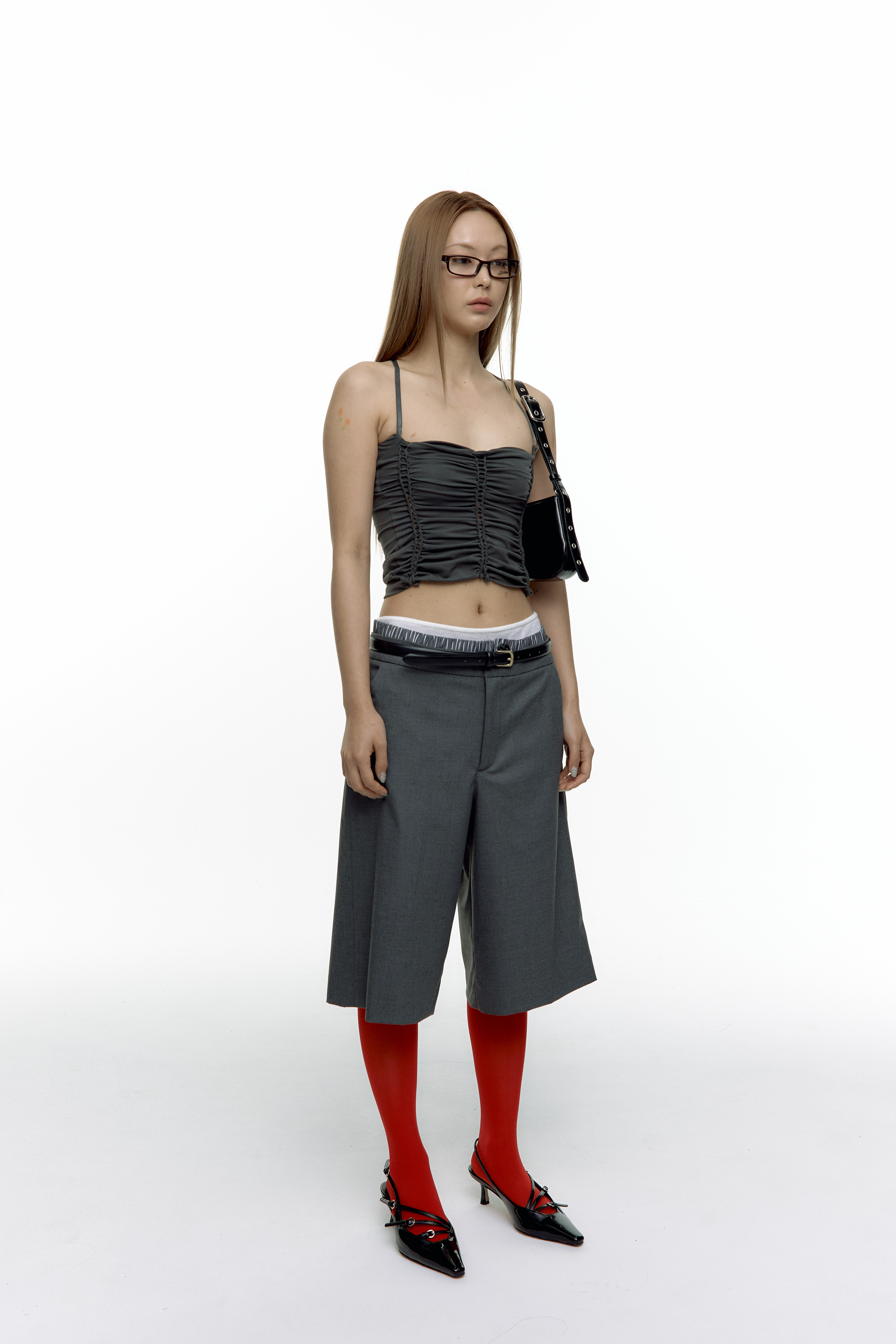 Braided Sleeveless Charcoal