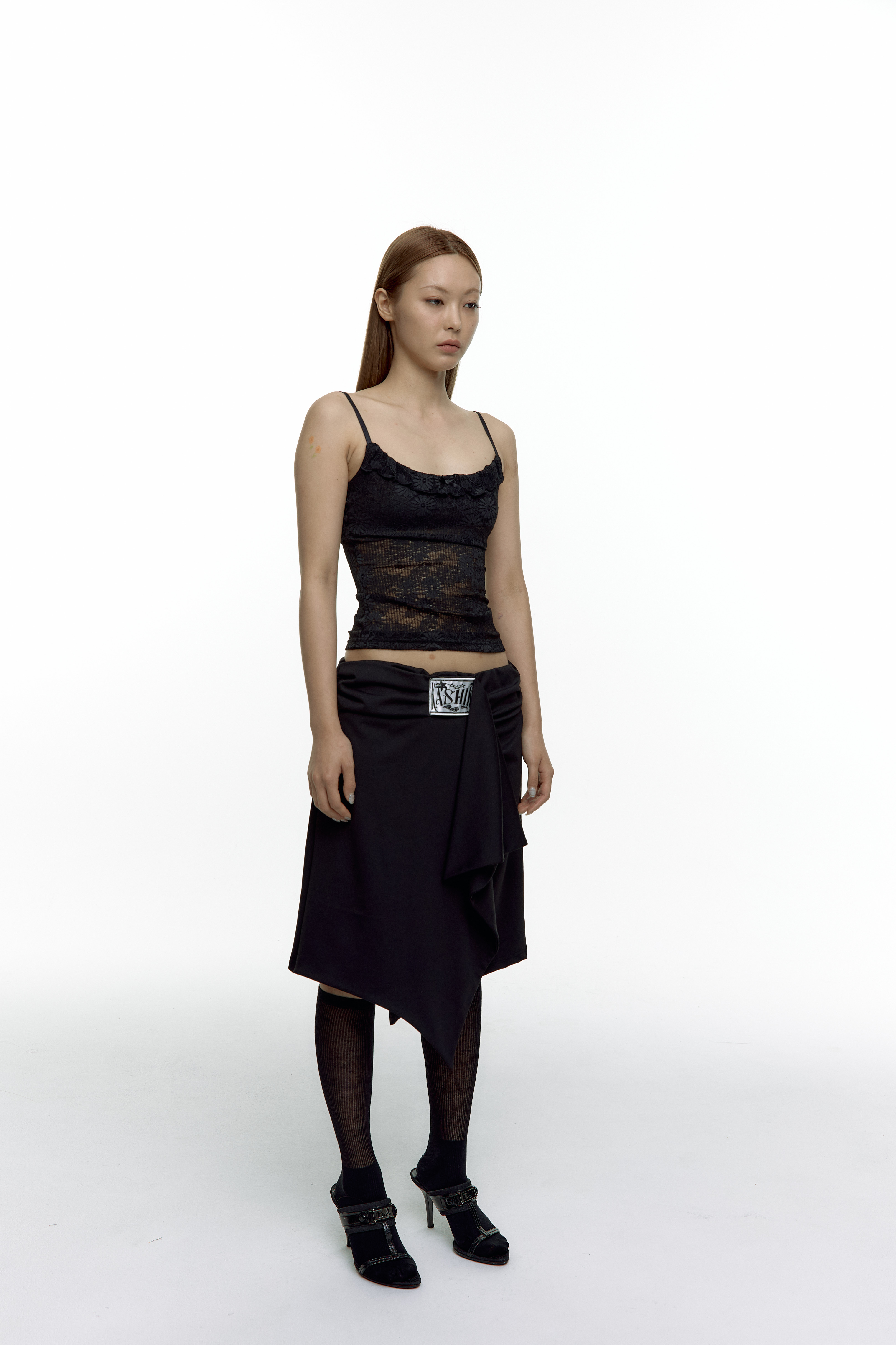 Lace Seethrough Top Black