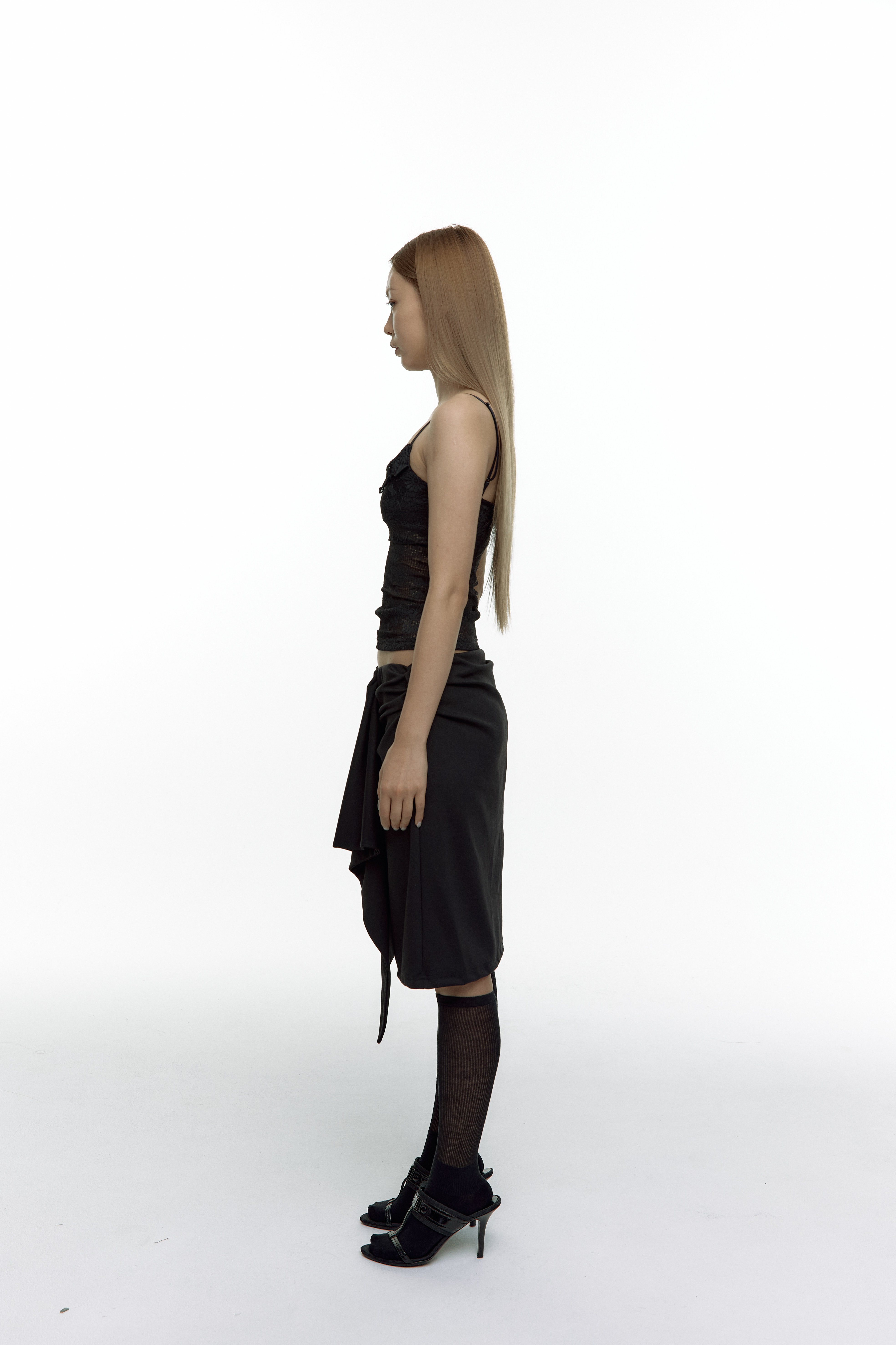 Lace Seethrough Top Black