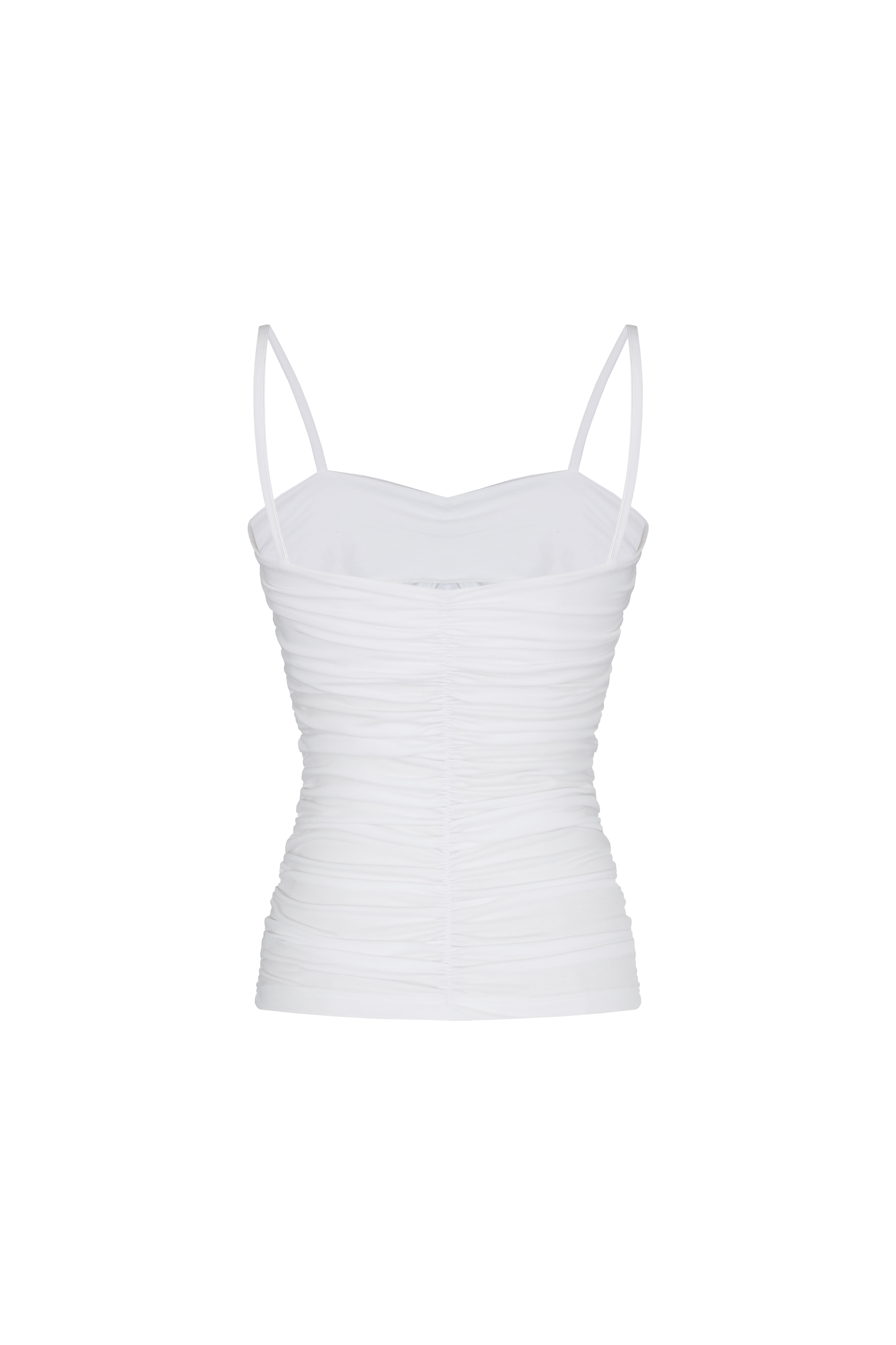 Shirring Sleeveless Ivory