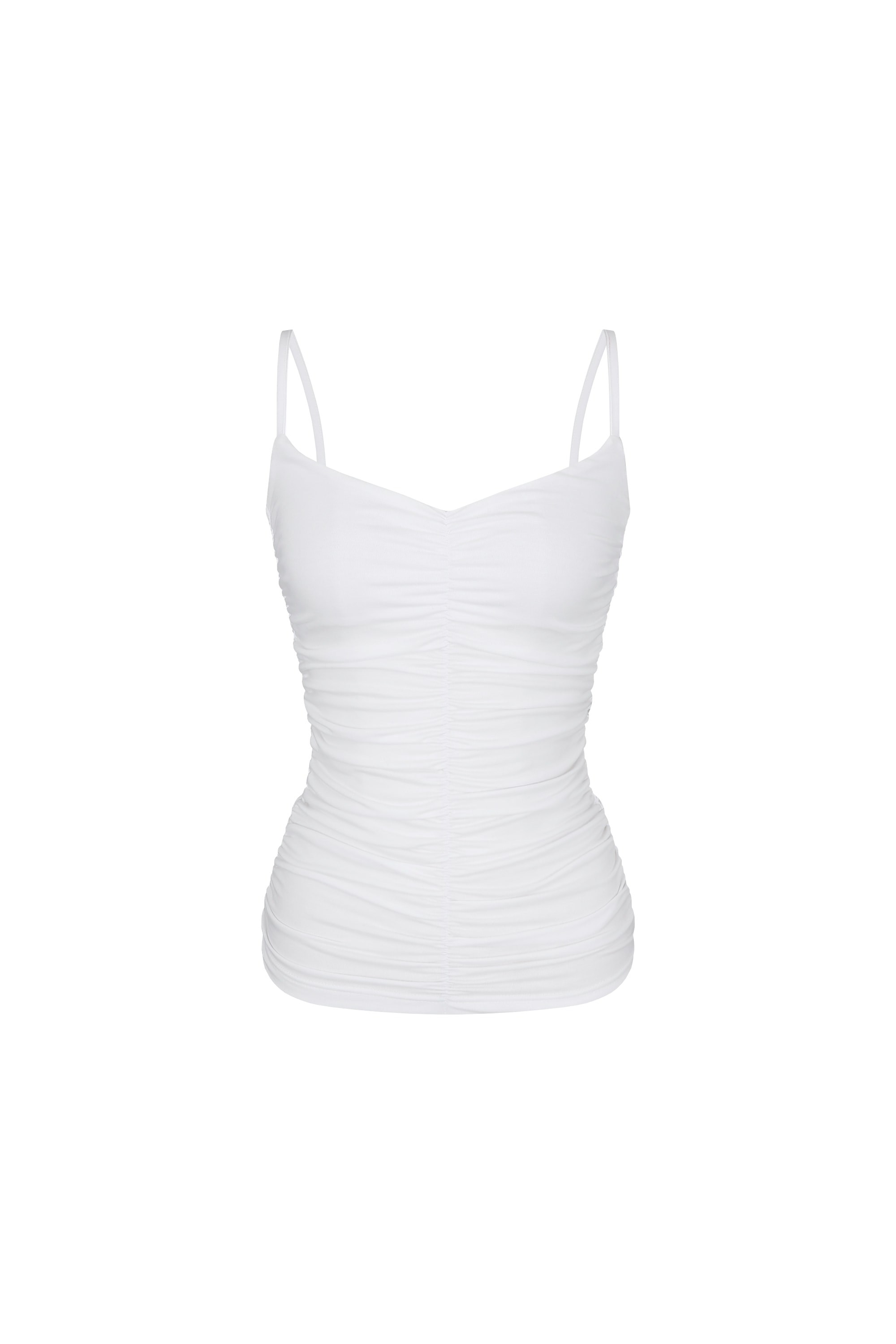 Shirring Sleeveless Ivory