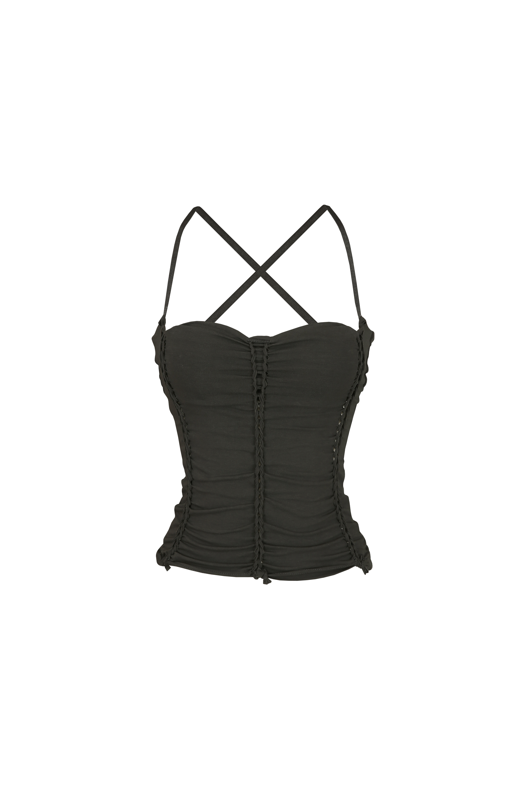 Braided Sleeveless Charcoal
