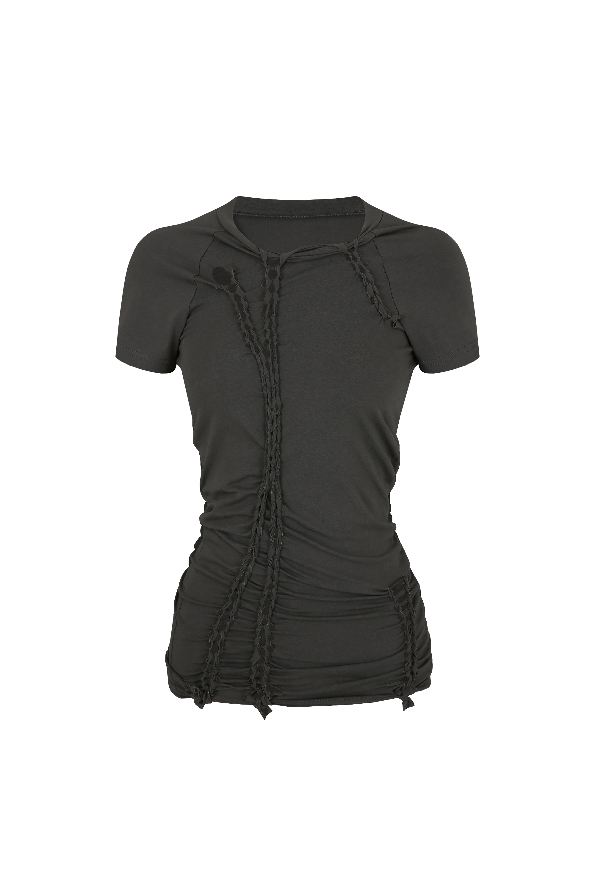 Braided Tee Charcoal