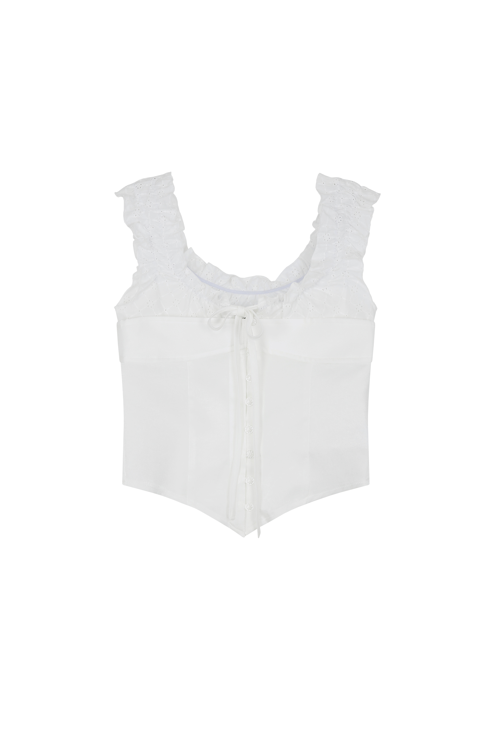 Lace Layered Sleeveless White