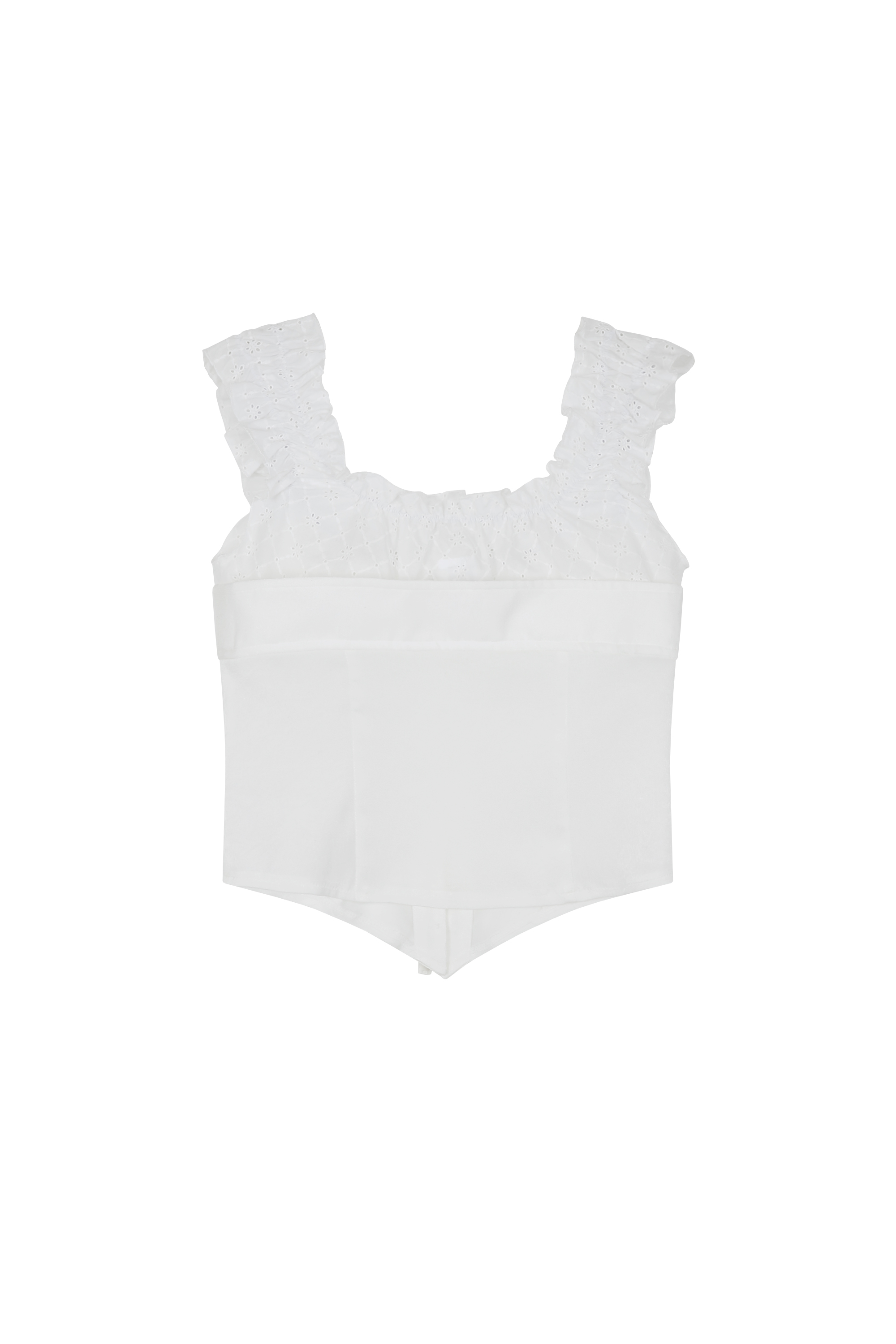 Lace Layered Sleeveless White