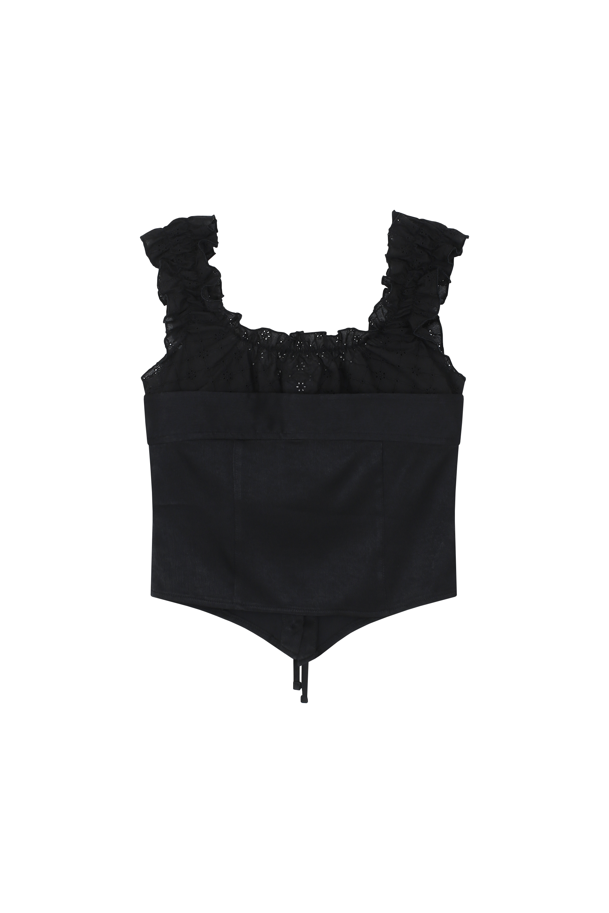 Lace Layered Sleeveless Black