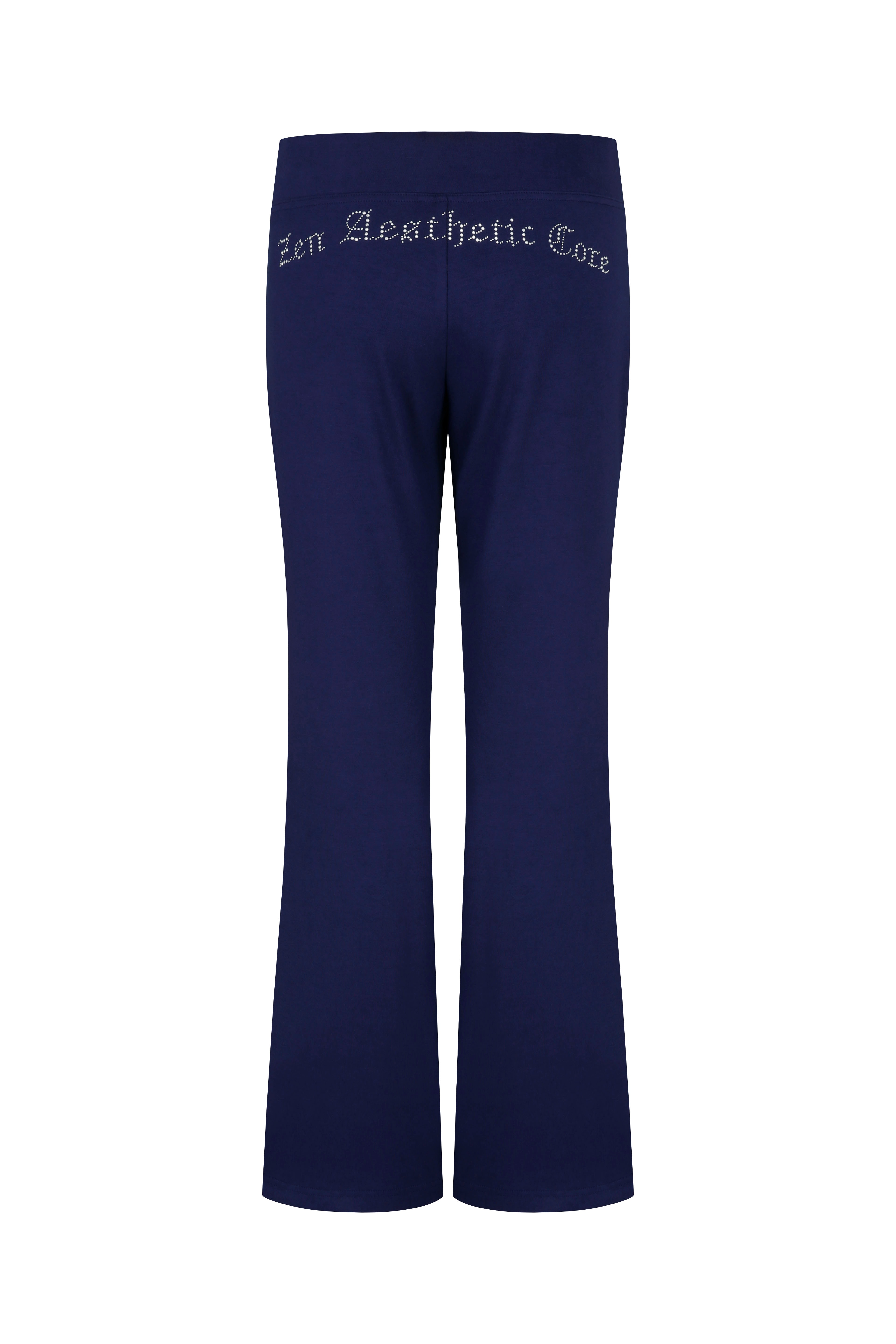 Kashiko Comfy : Lowrise Hotfix Pants Navy