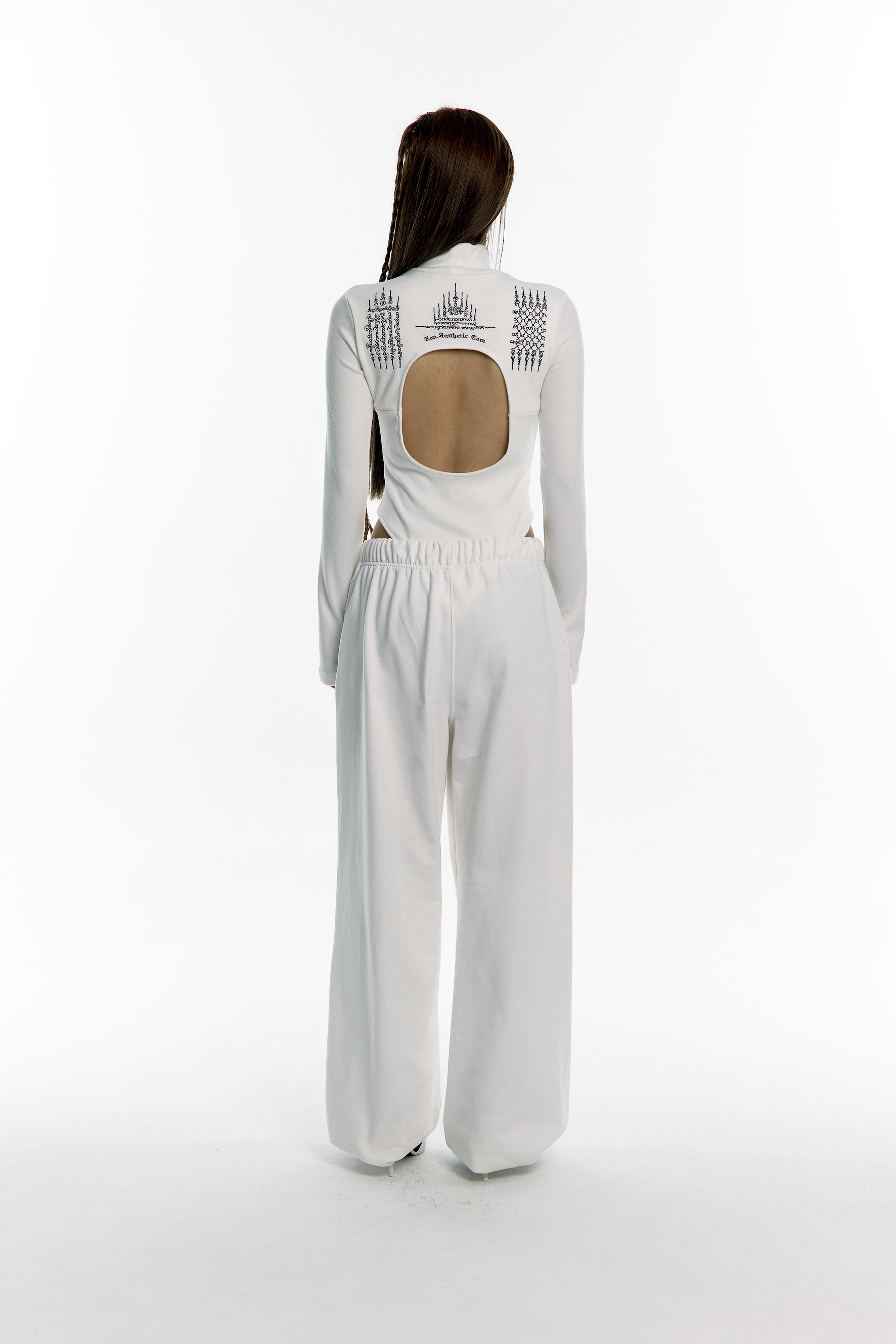 Yantra Back Hole Bodysuit White