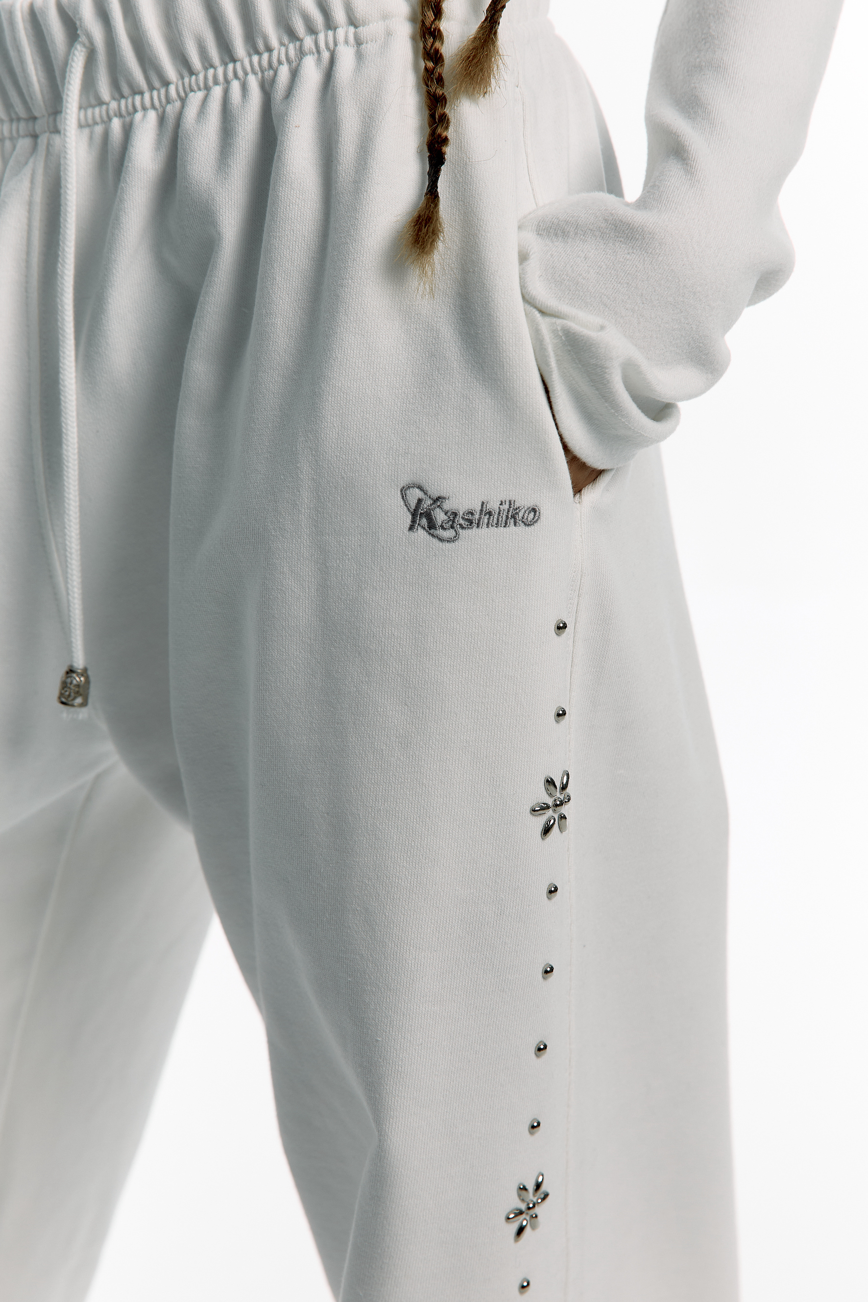 Kashiko Comfy : Monk Trousers White