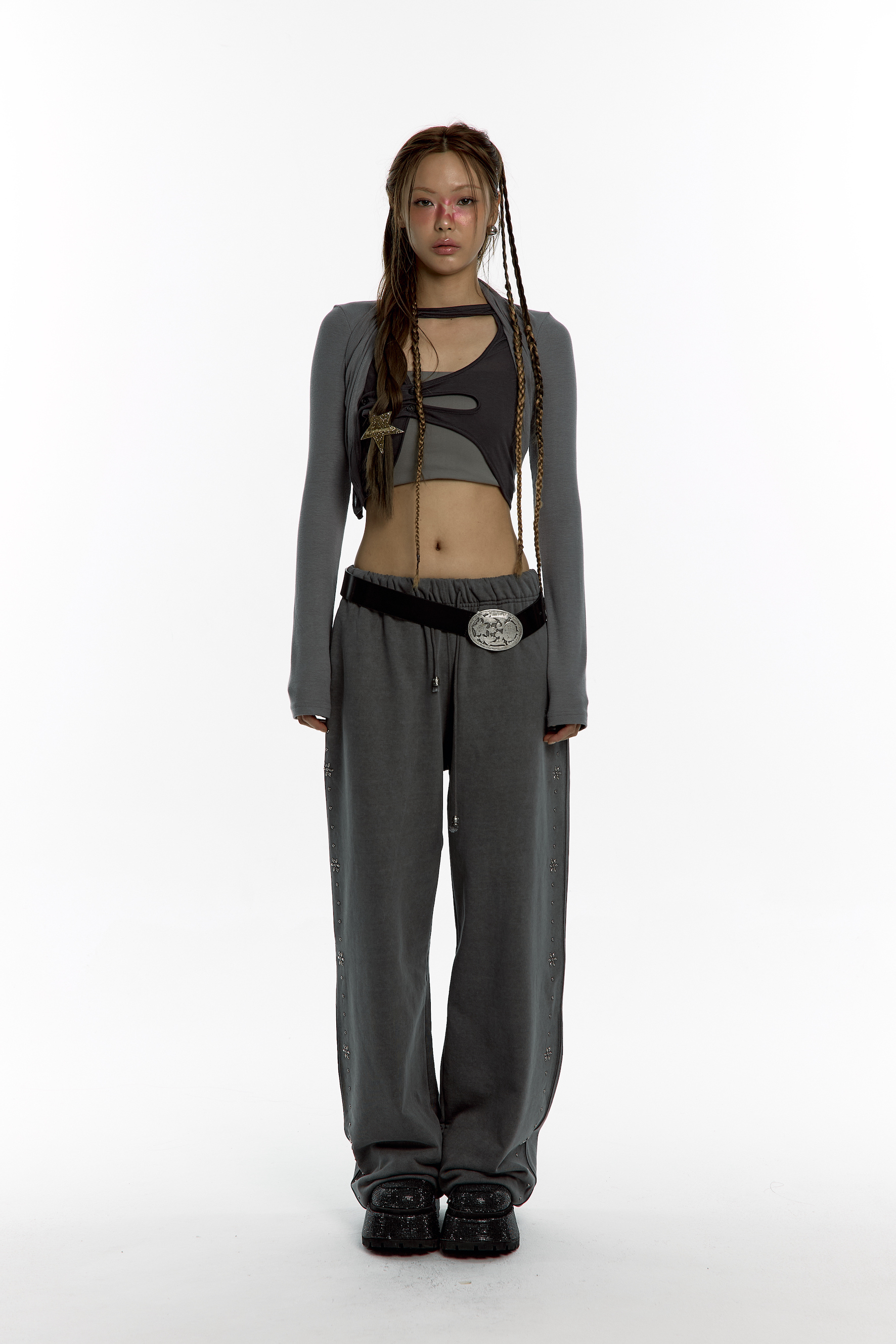Kashiko Comfy : Monk Trousers Charcoal