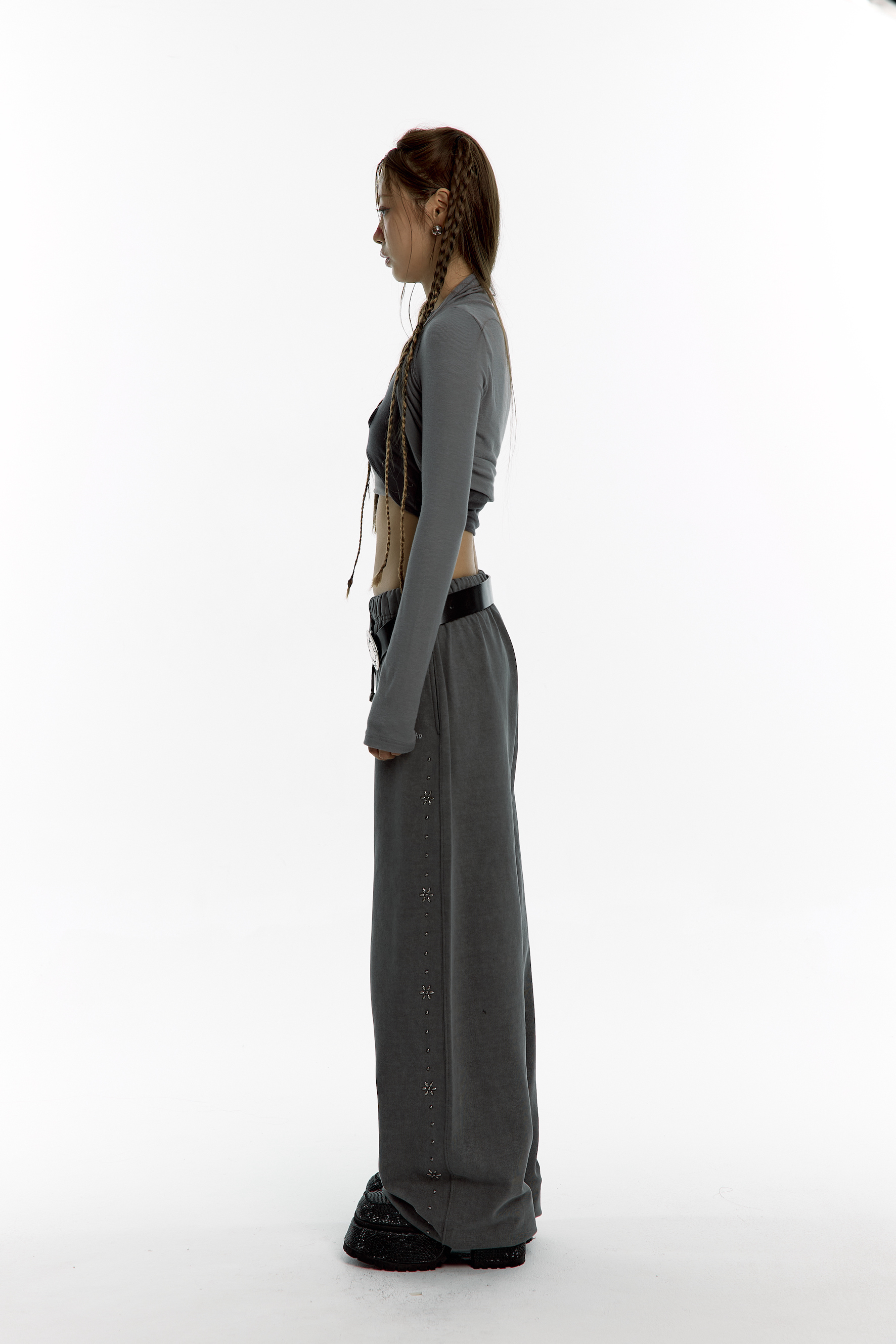 Kashiko Comfy : Monk Trousers Charcoal