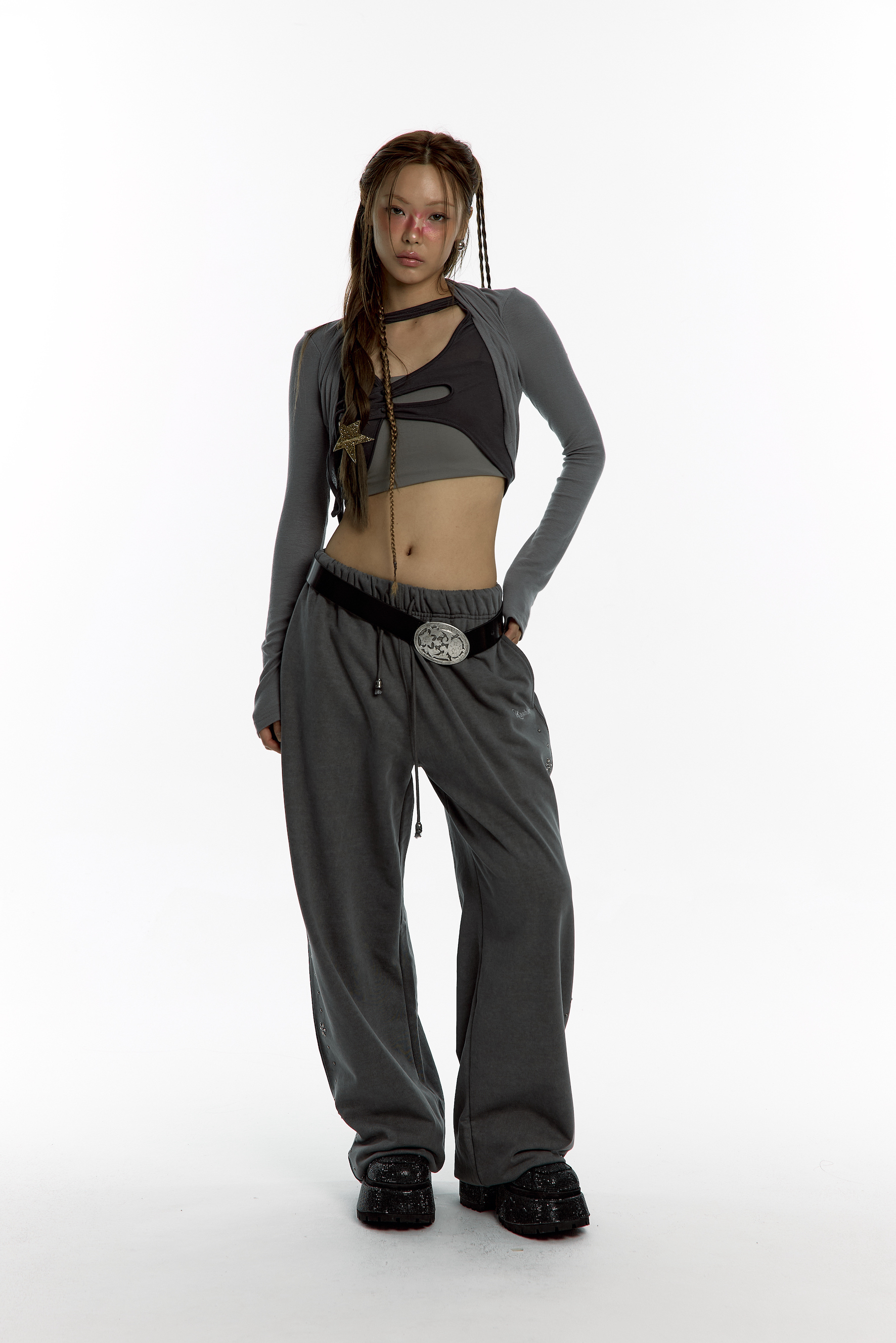 Kashiko Comfy : Monk Trousers Charcoal