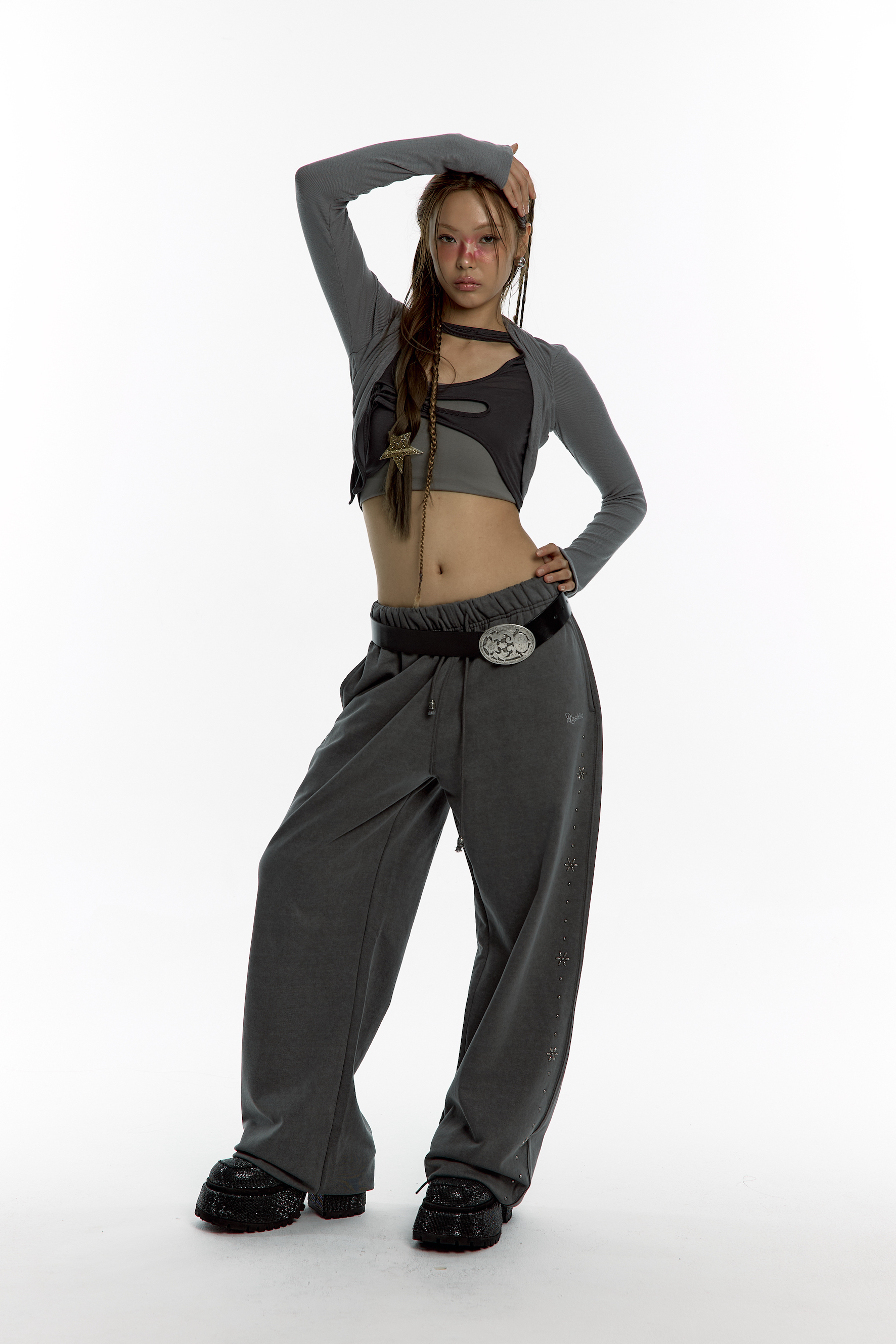 Kashiko Comfy : Monk Trousers Charcoal