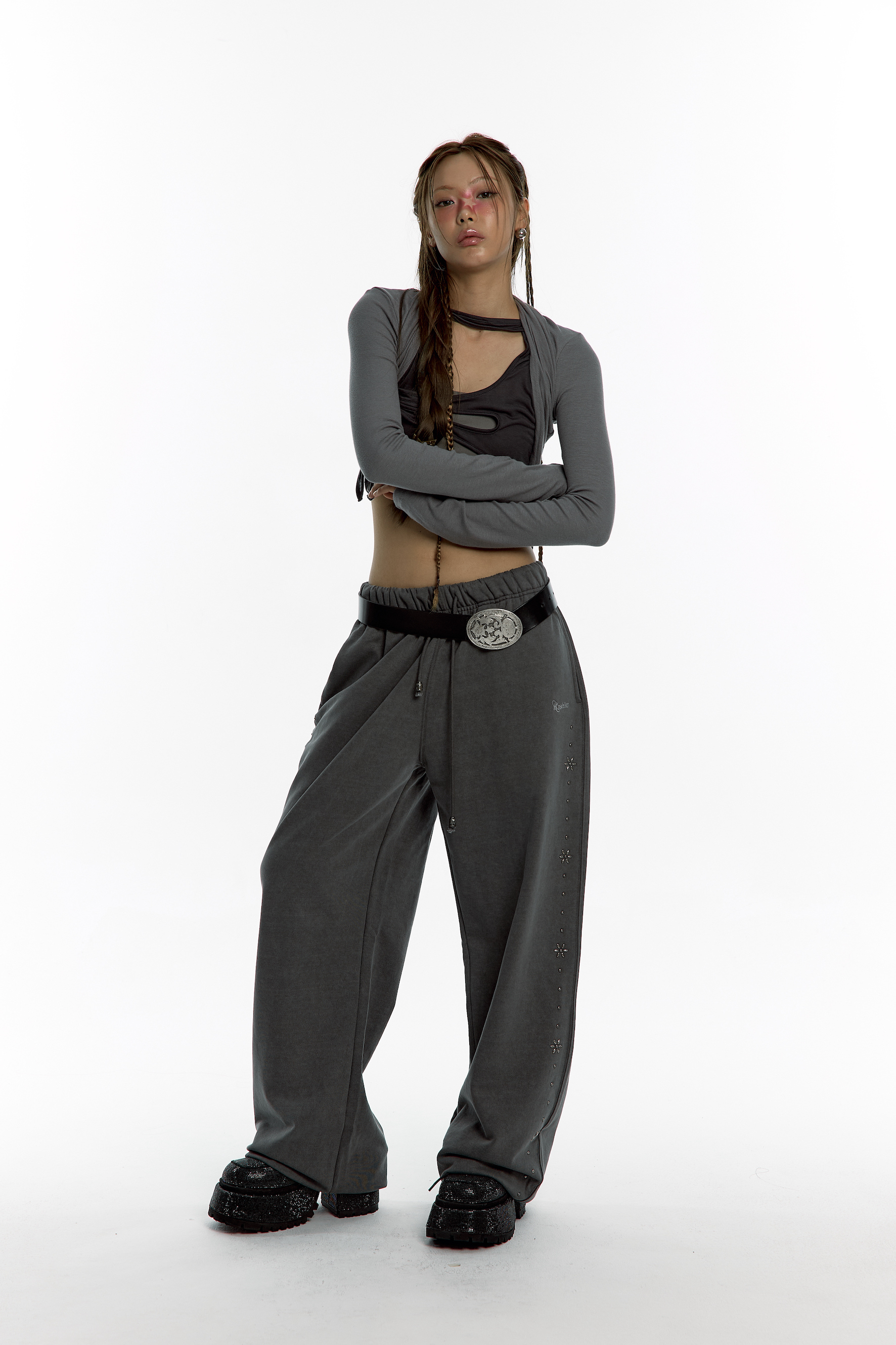 Kashiko Comfy : Monk Trousers Charcoal