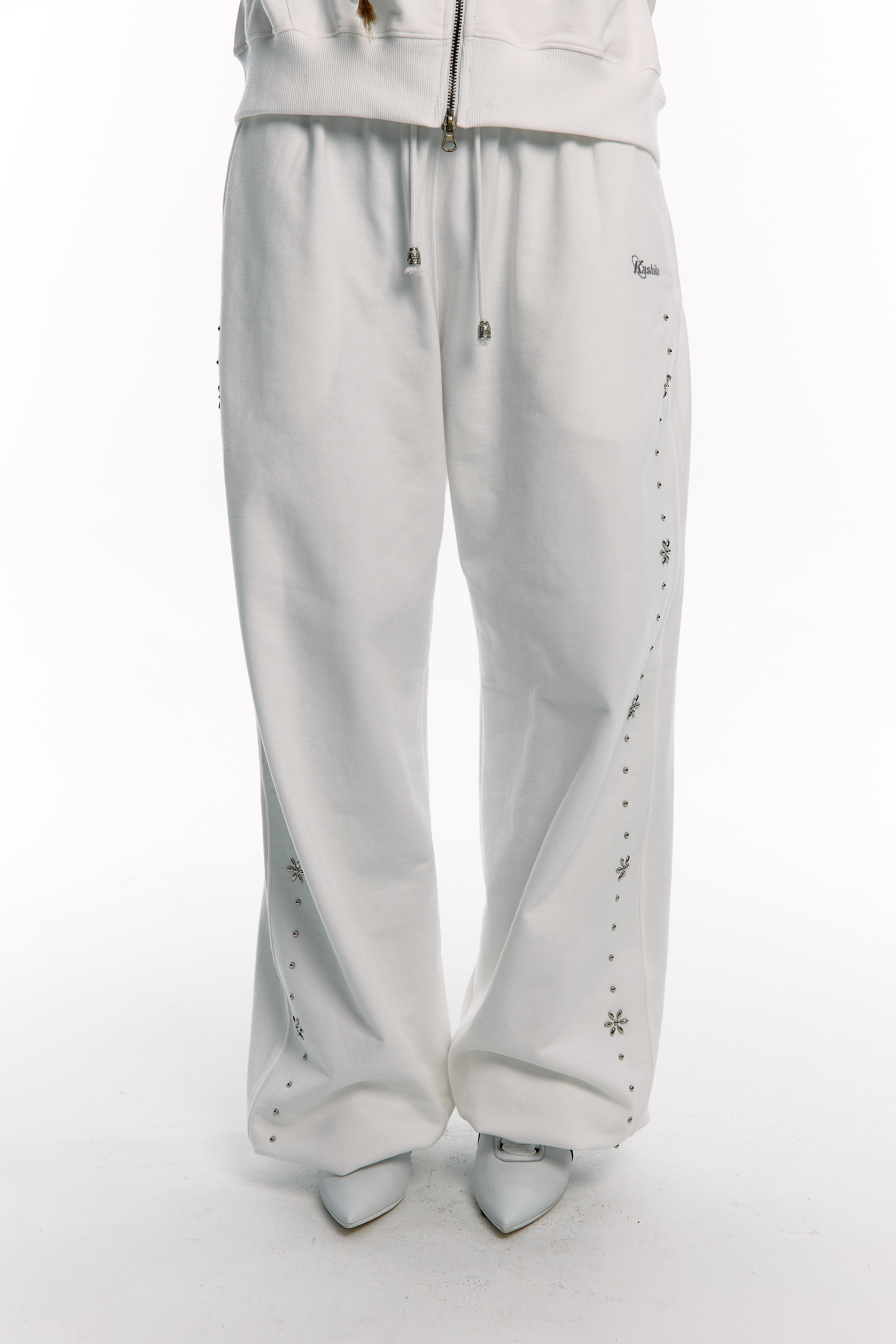 Kashiko Comfy : Monk Trousers White