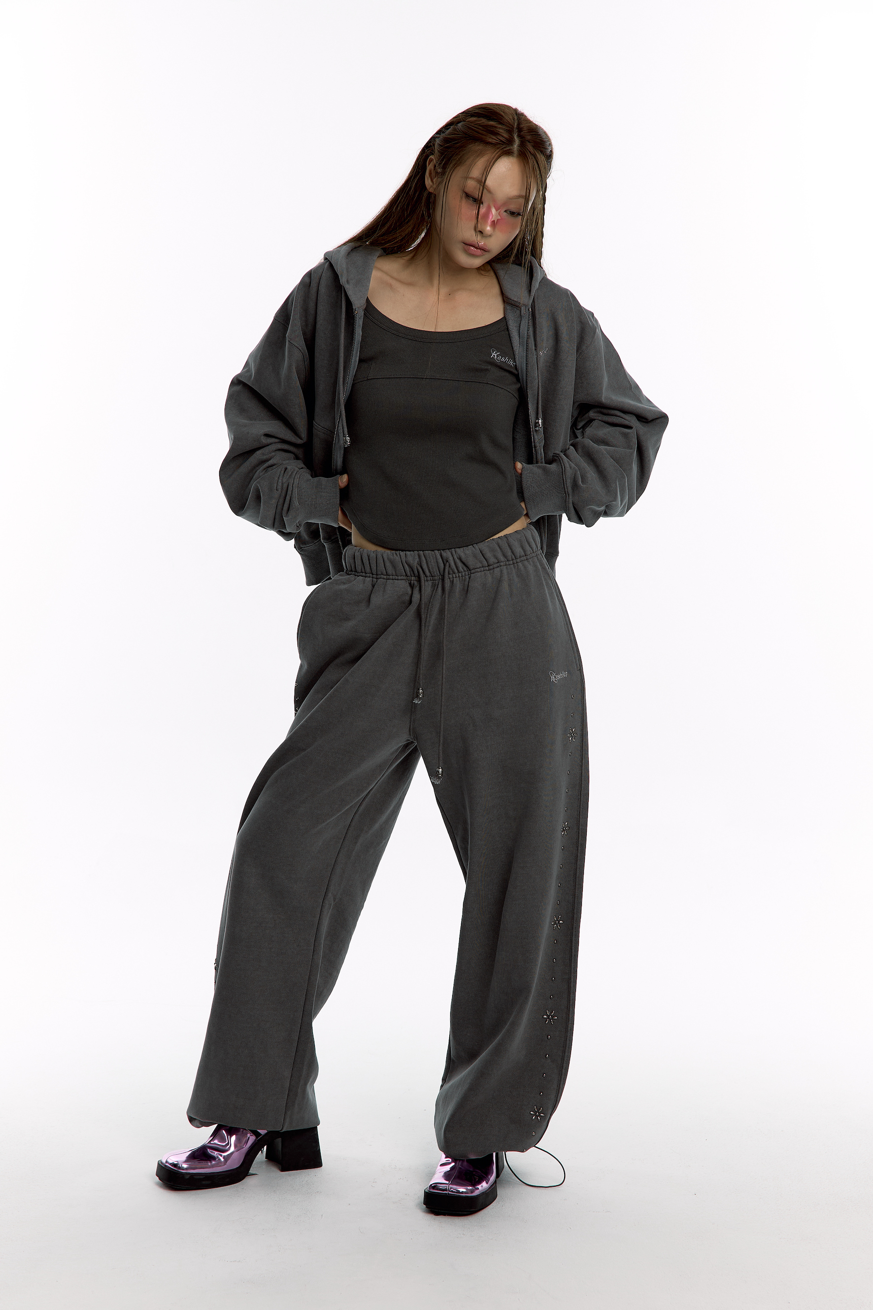 Kashiko Comfy : Monk Trousers Charcoal