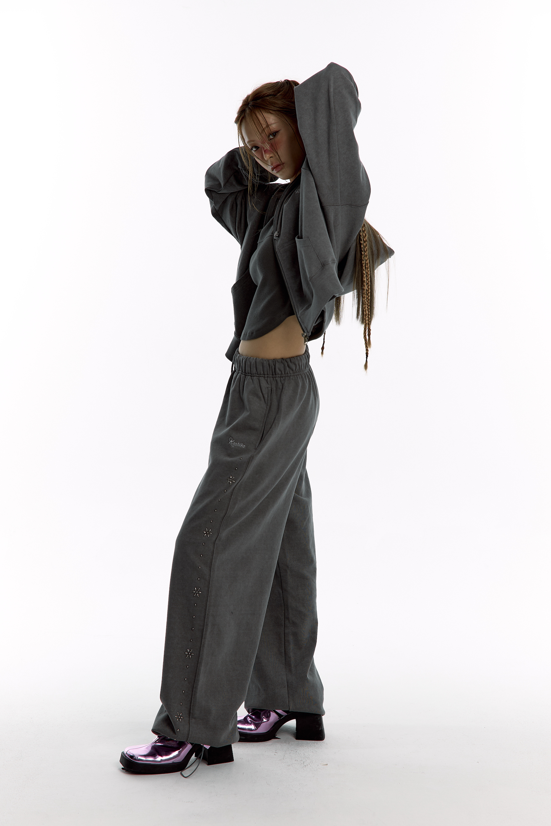 Kashiko Comfy : Monk Trousers Charcoal