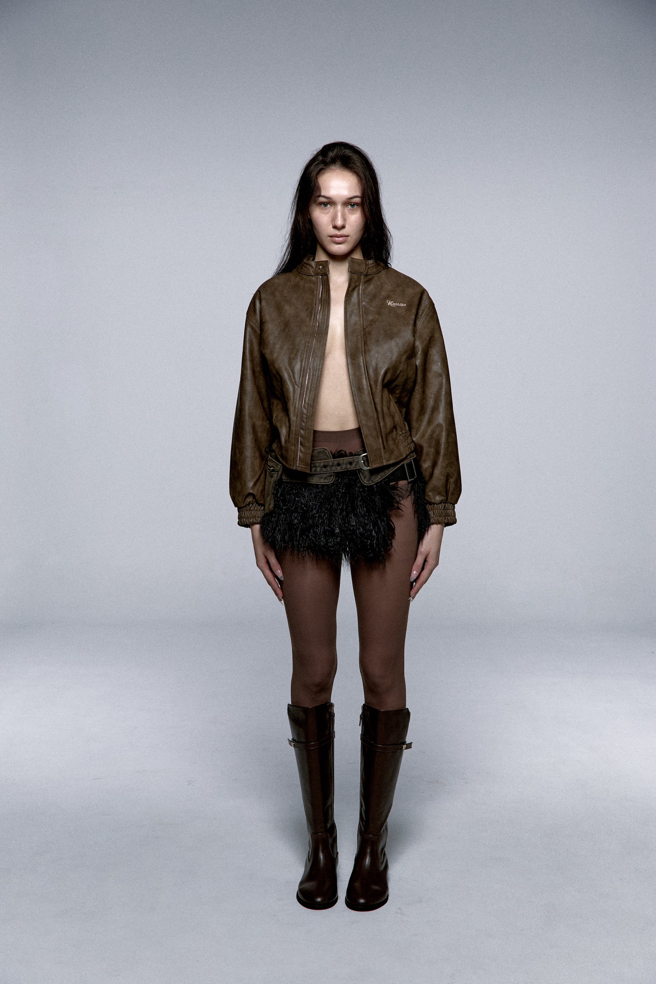 Yantra Faux Leather jacket Brown