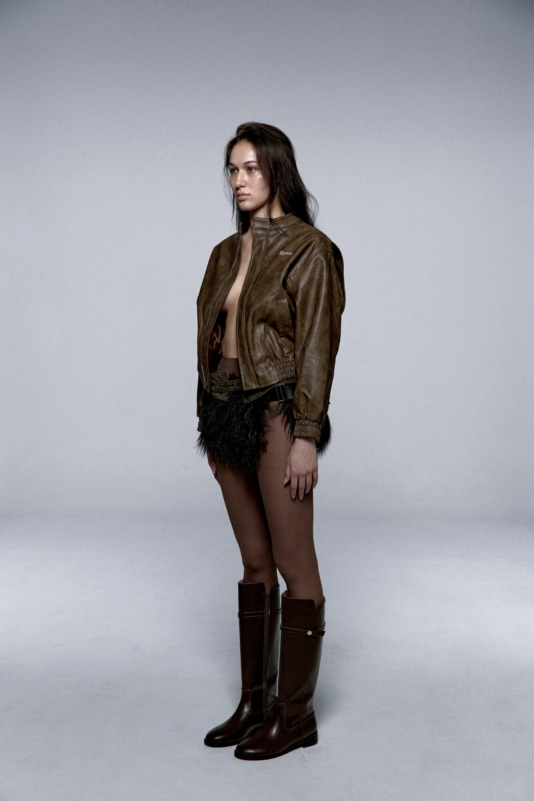 Yantra Faux Leather jacket Brown
