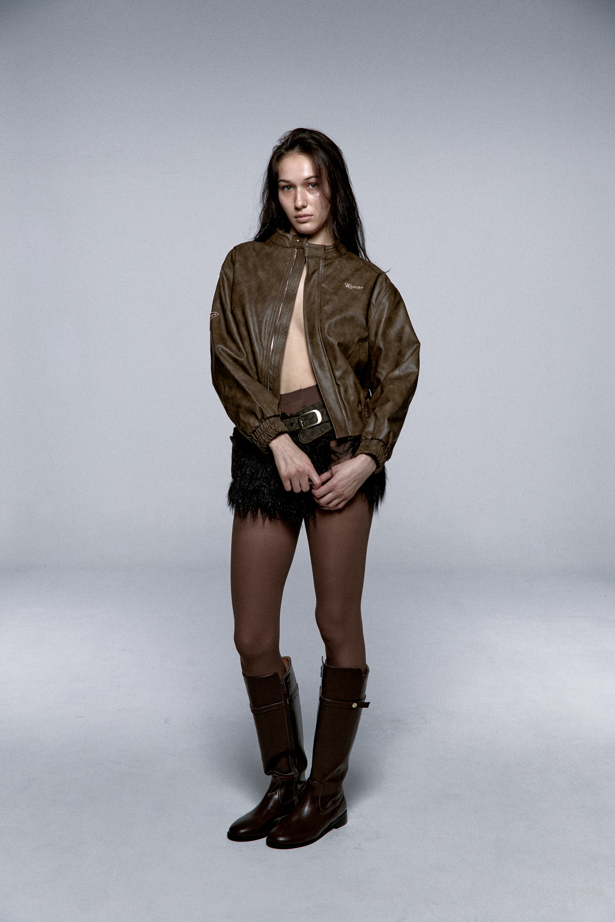 Yantra Faux Leather jacket Brown