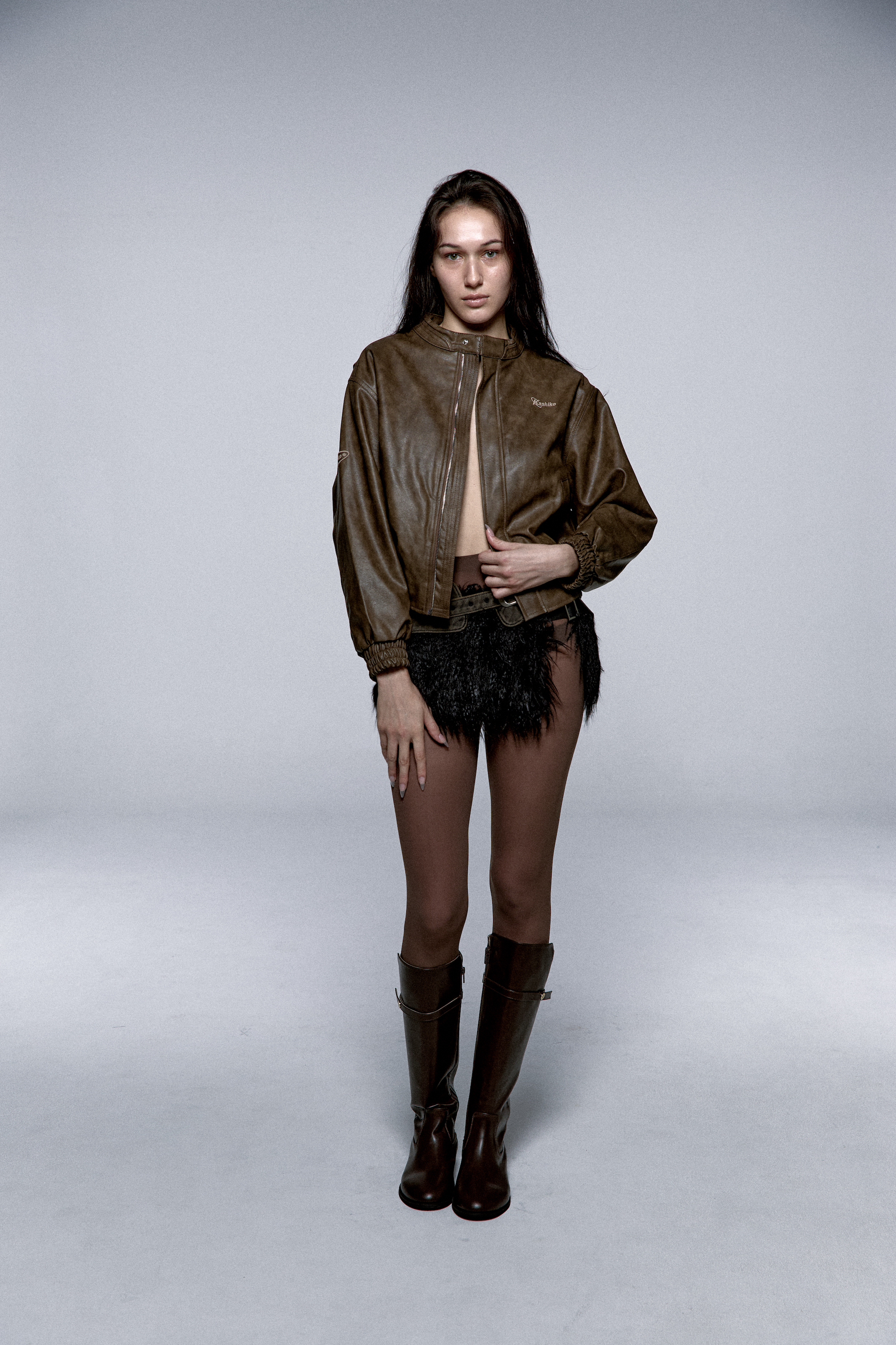 Yantra Faux Leather jacket Brown