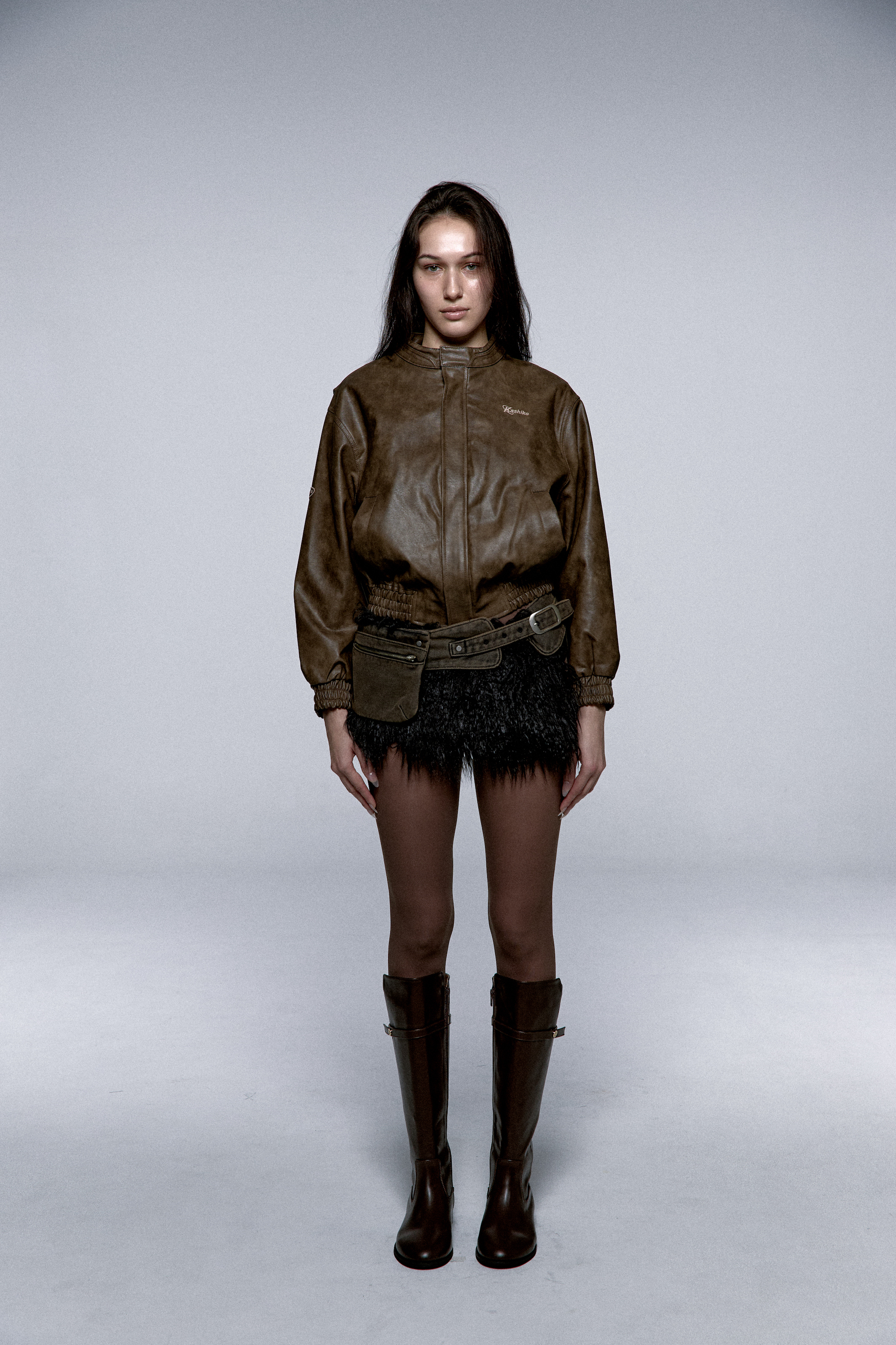 Yantra Faux Leather jacket Brown