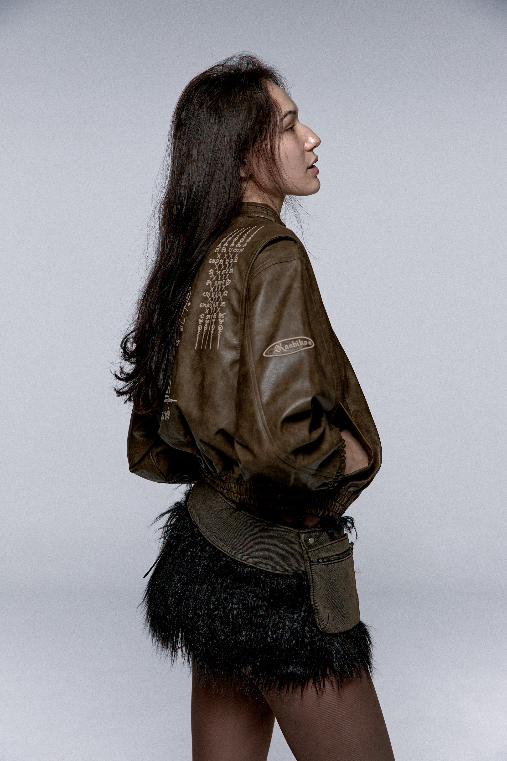 Yantra Faux Leather jacket Brown