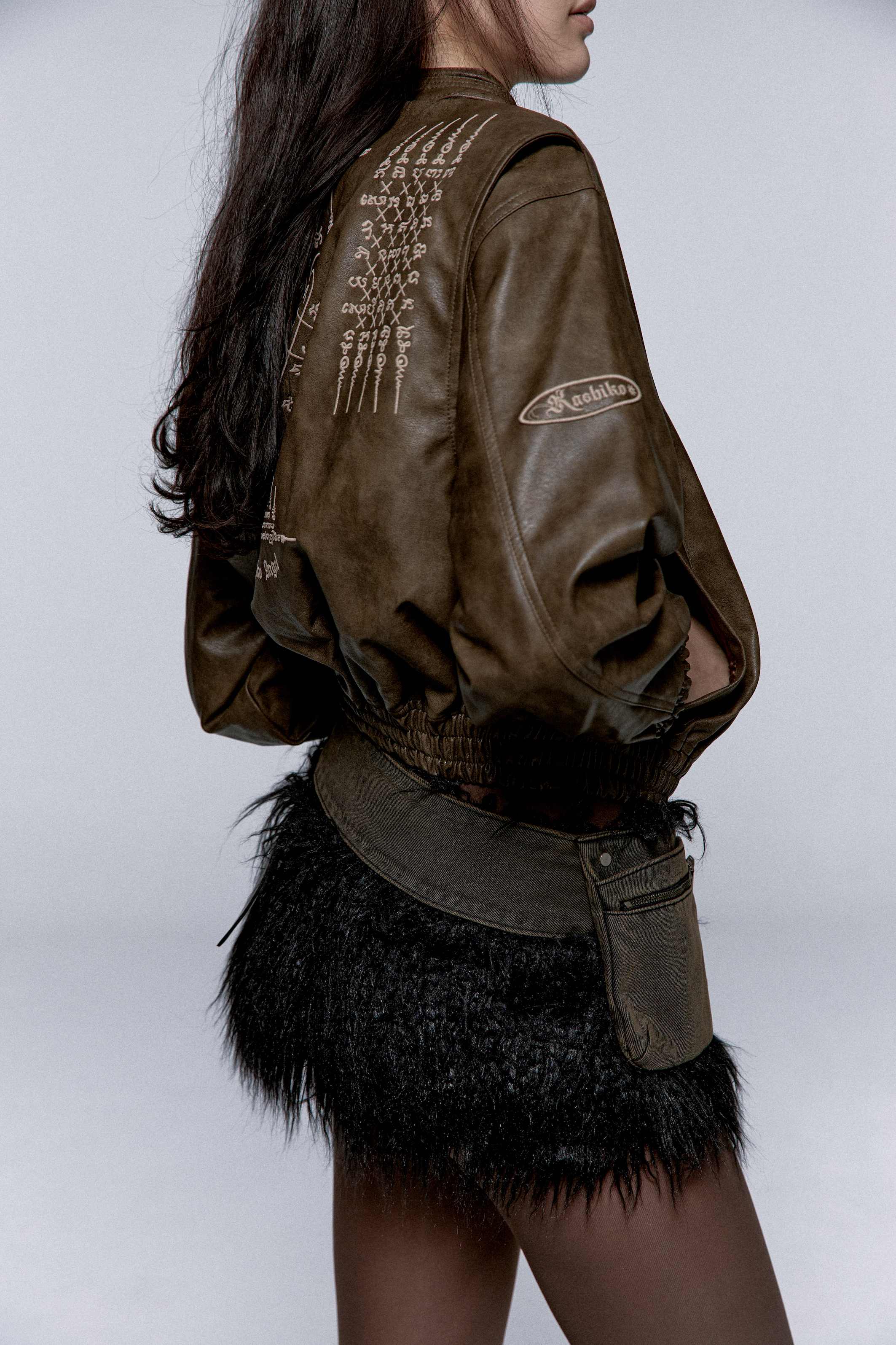 Yantra Faux Leather jacket Brown