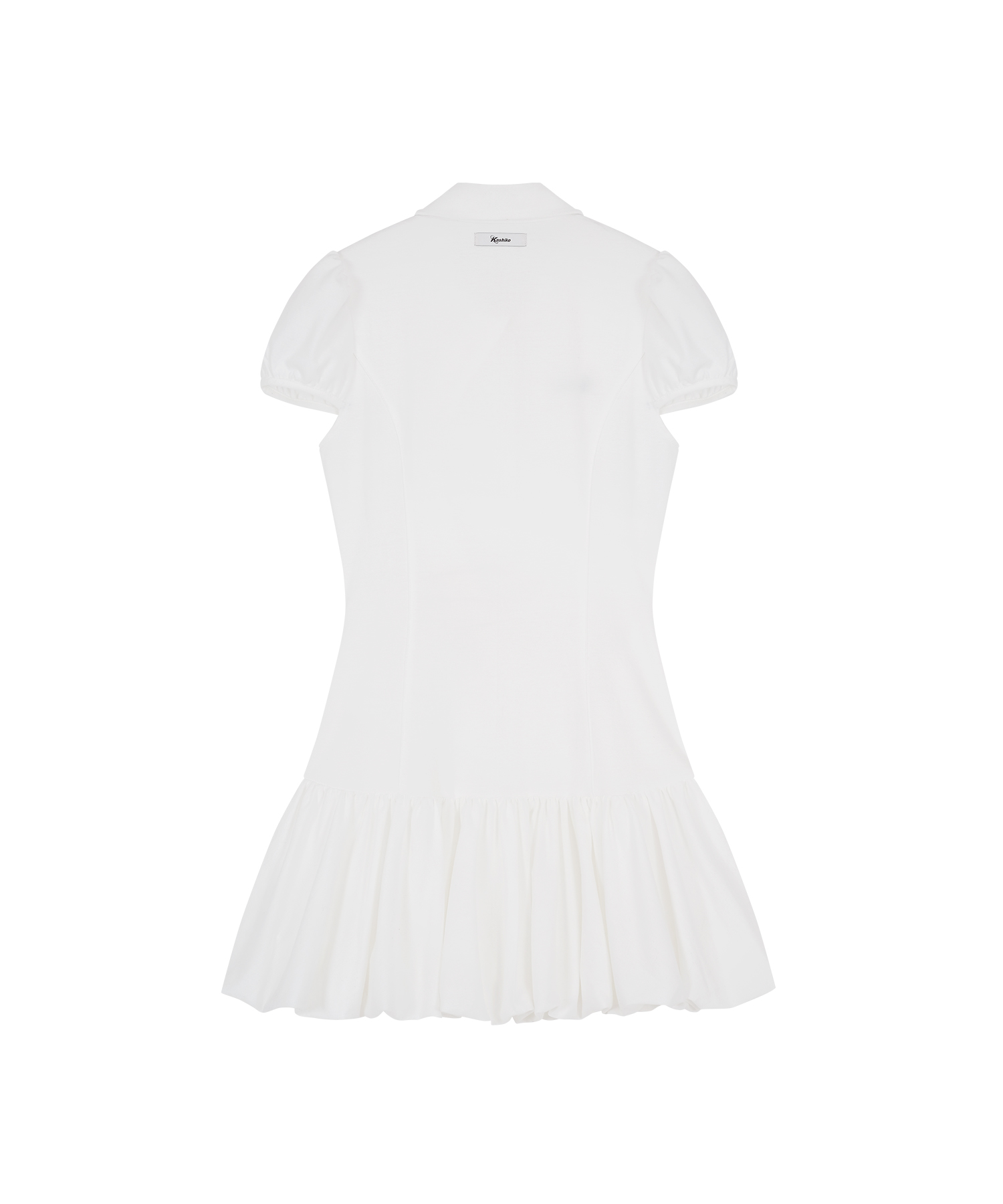 Puff Preppy Mini Dress White