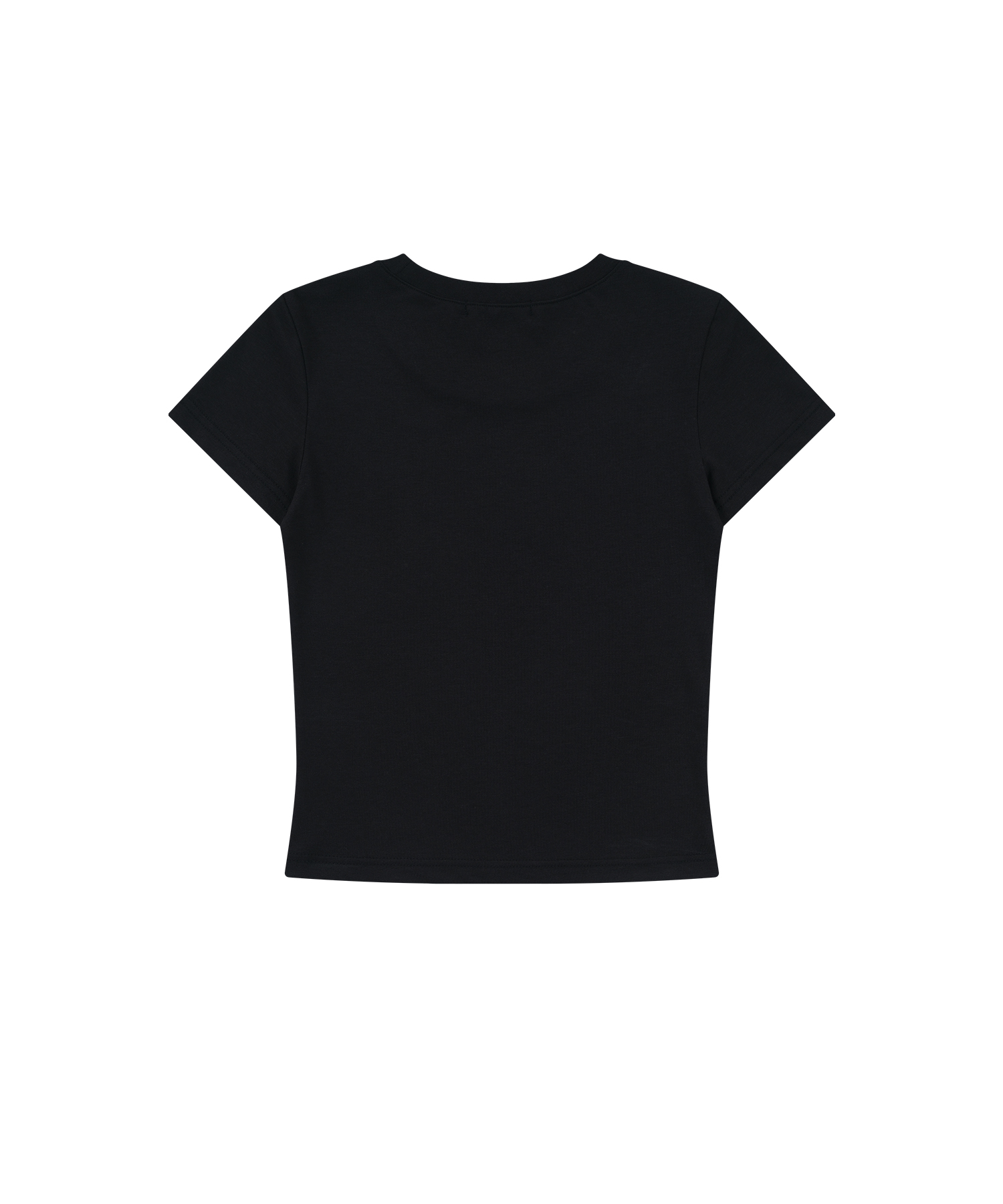 Flower Heart Baby Tee Black