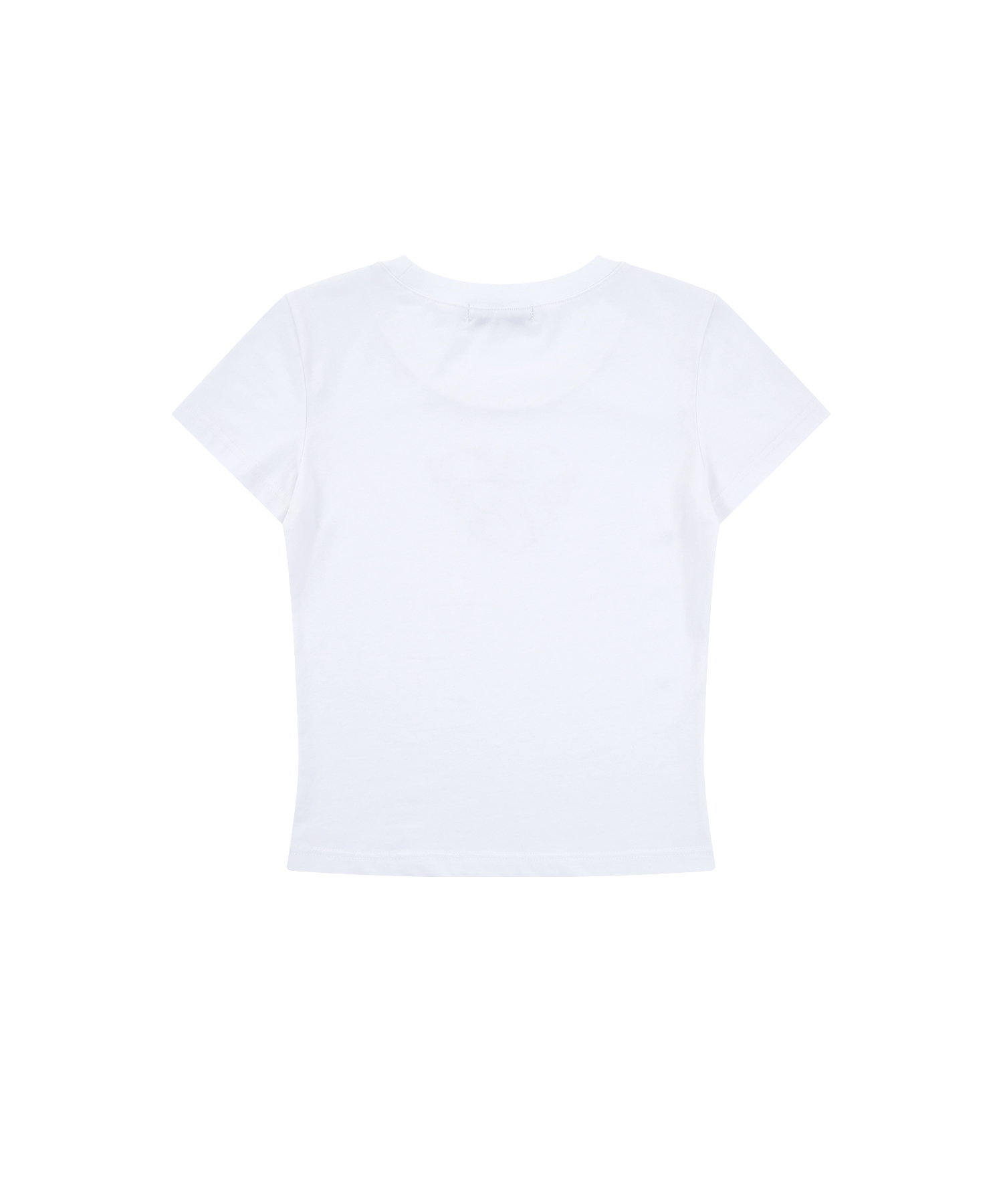 Flower Heart Baby Tee White