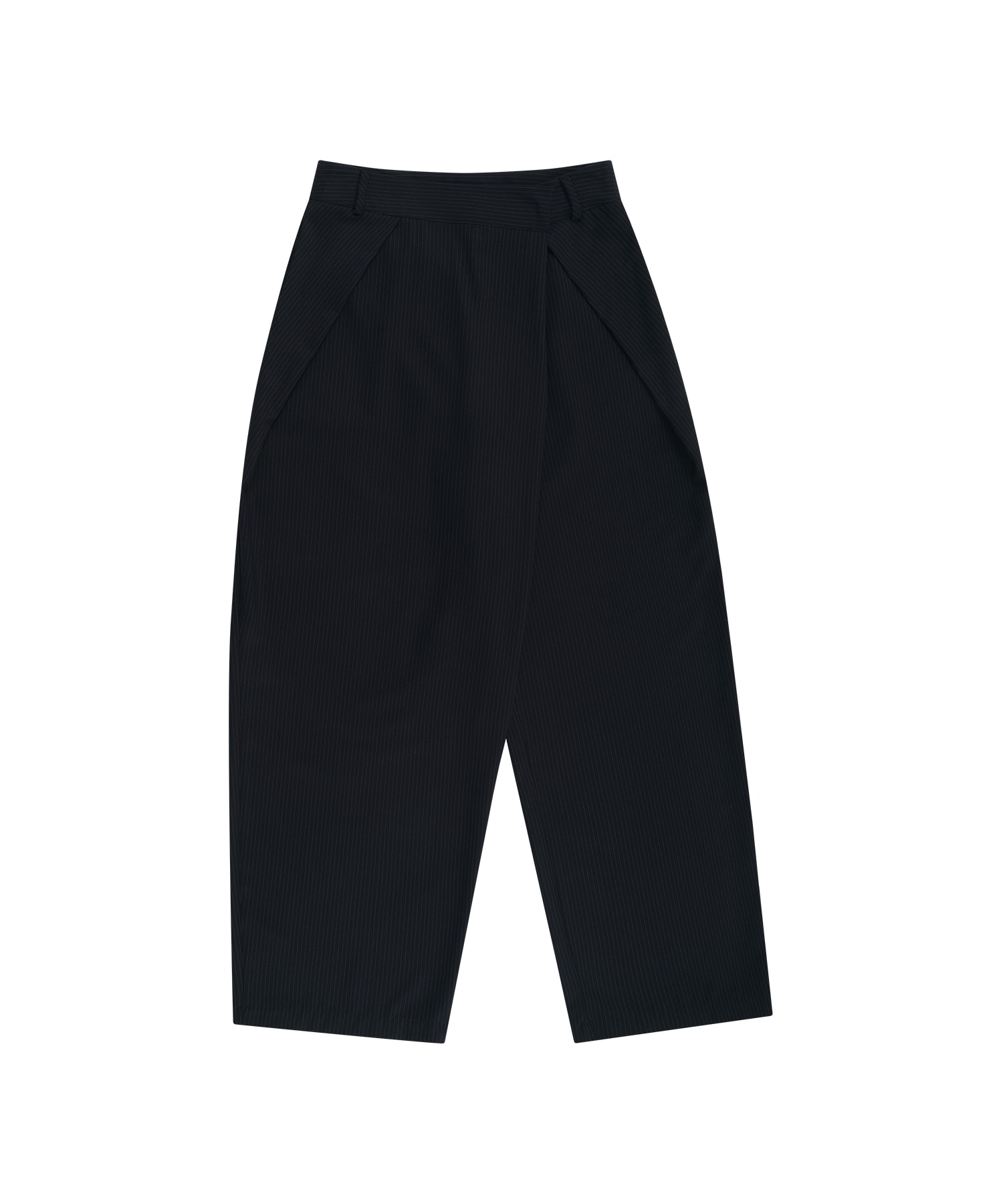 Pintuck Asymmetric Trousers Stripe