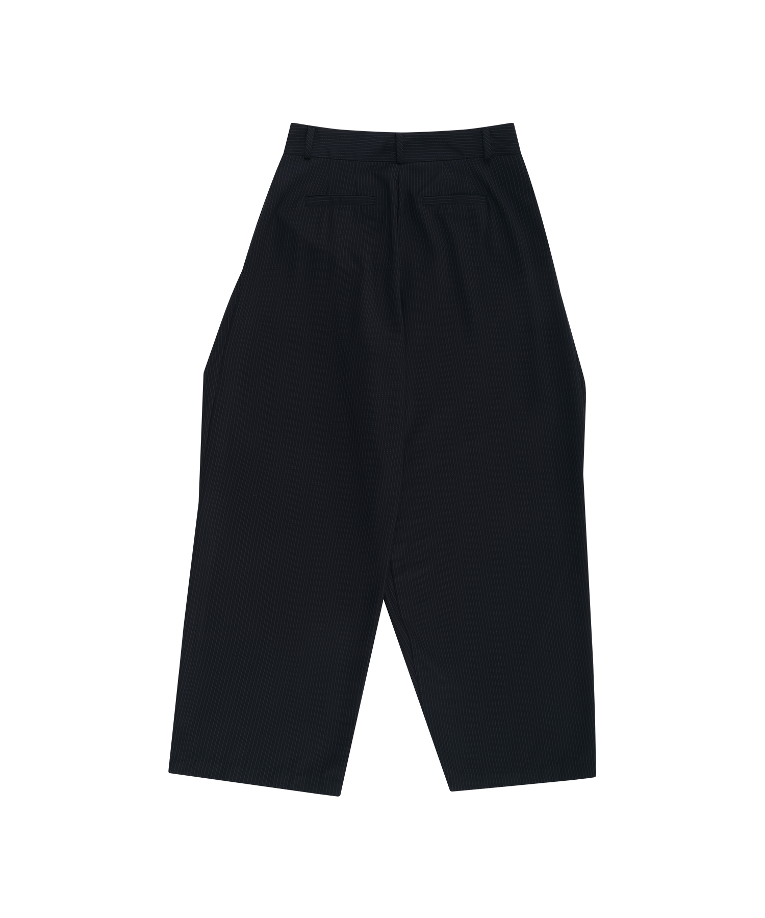 Pintuck Asymmetric Trousers Stripe
