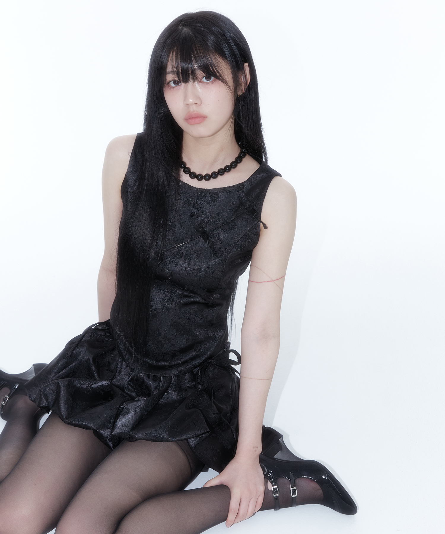 Fairy Ribbon Bubble Skirt Black