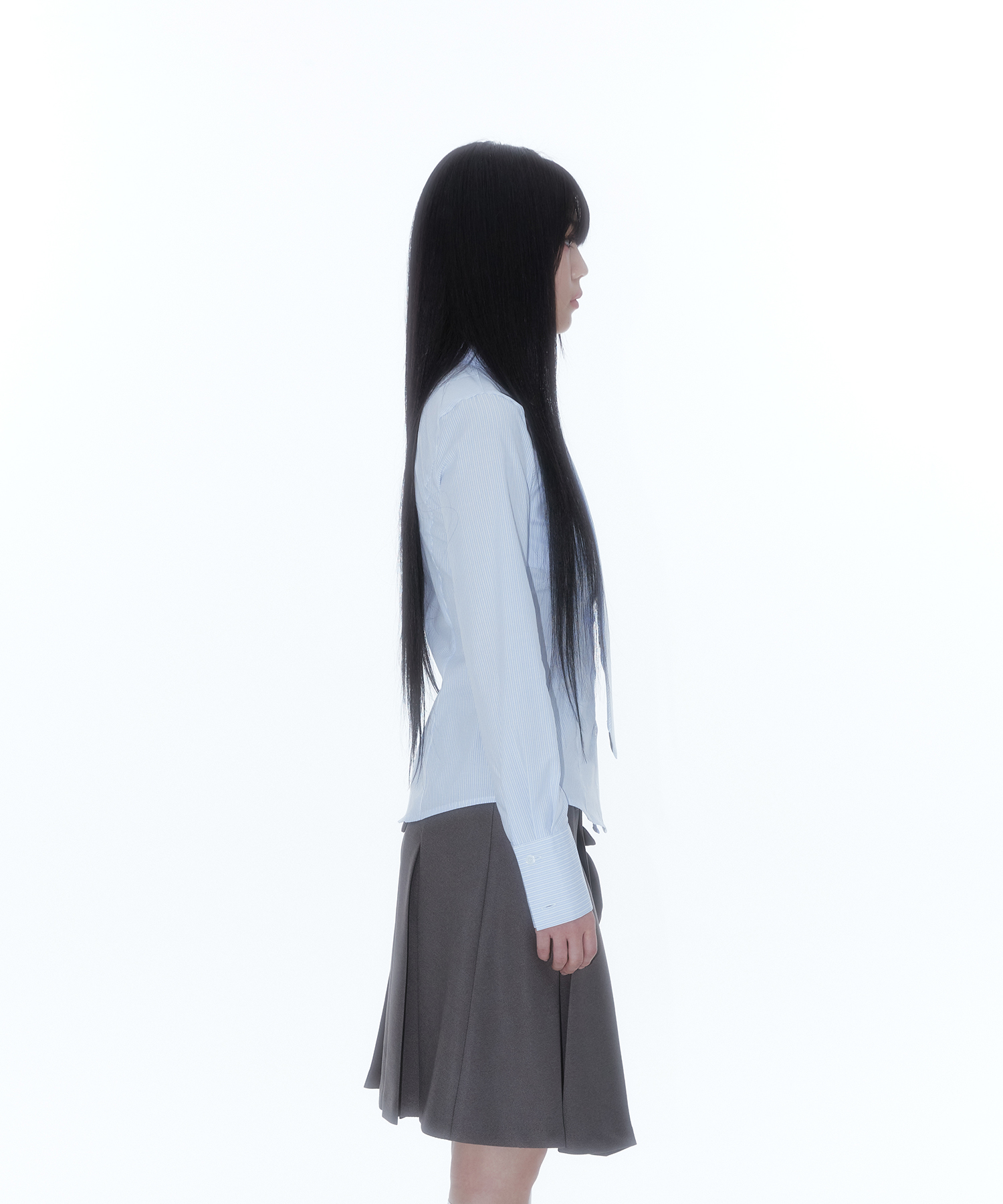 Slim Corset Shirts Blue