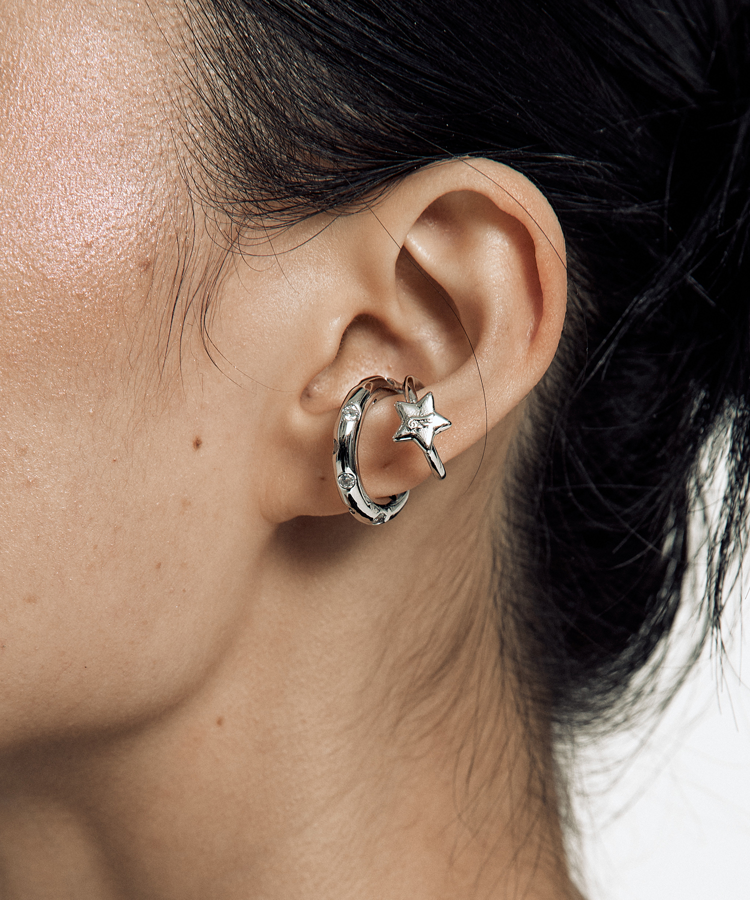 Cubic Star Ear Cuff