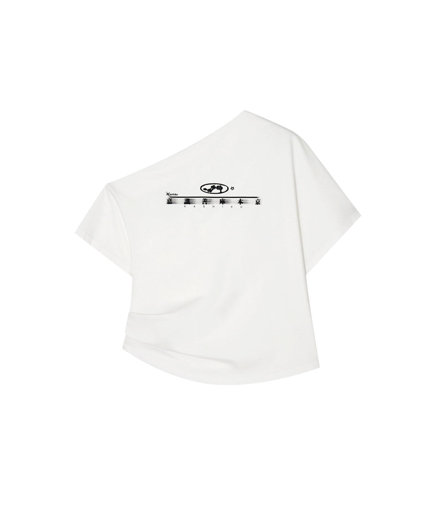 Zen One Shoulder Top White