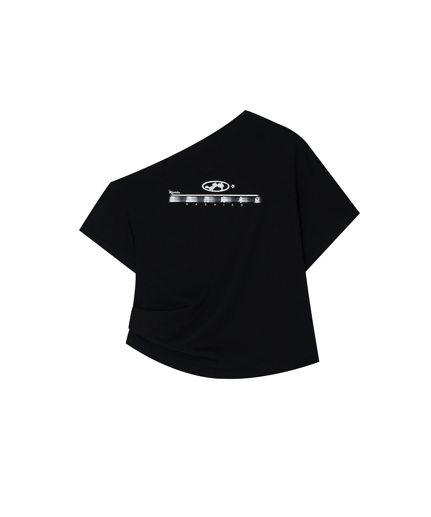 Zen One Shoulder Top Black