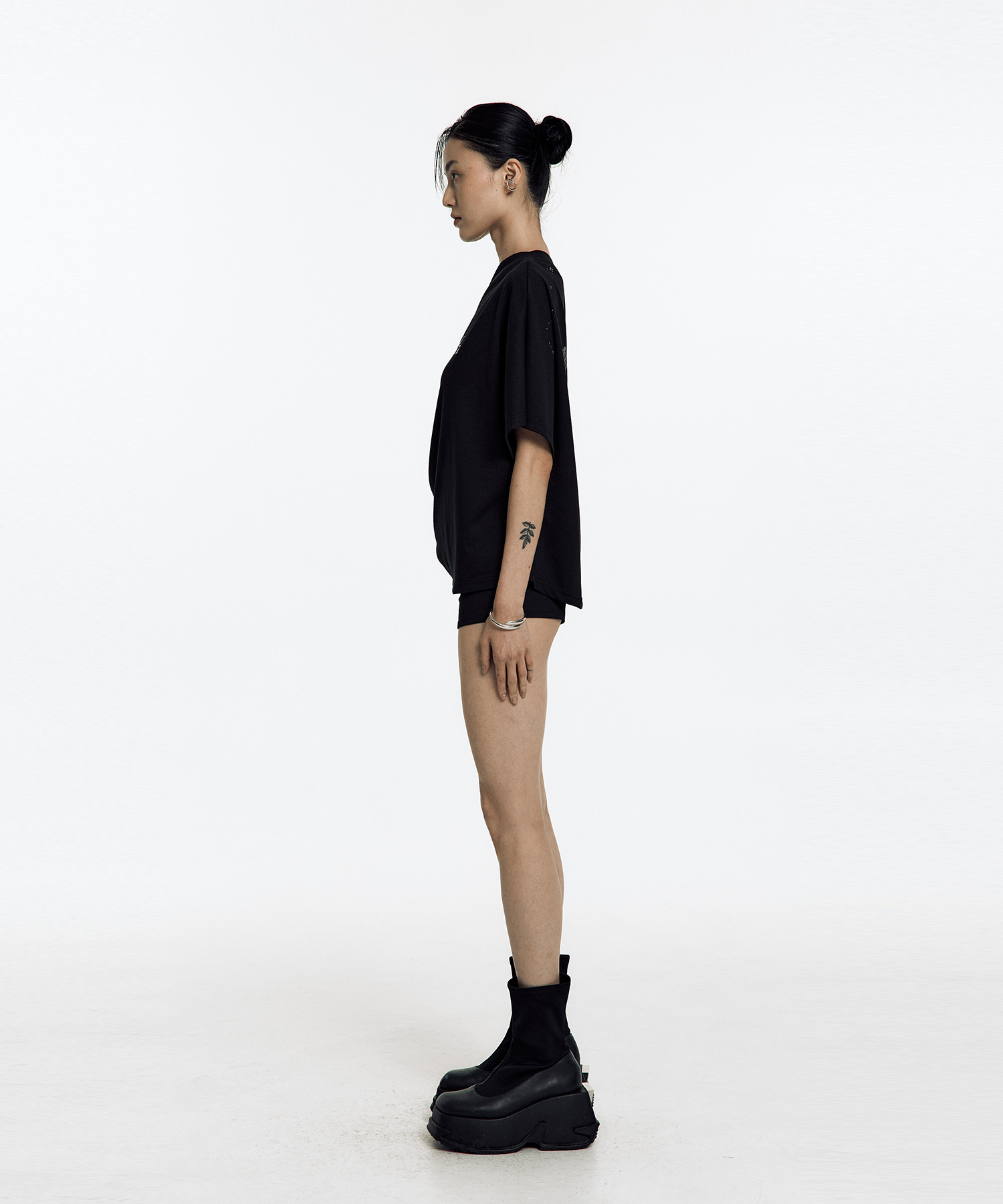 Zen One Shoulder Top Black