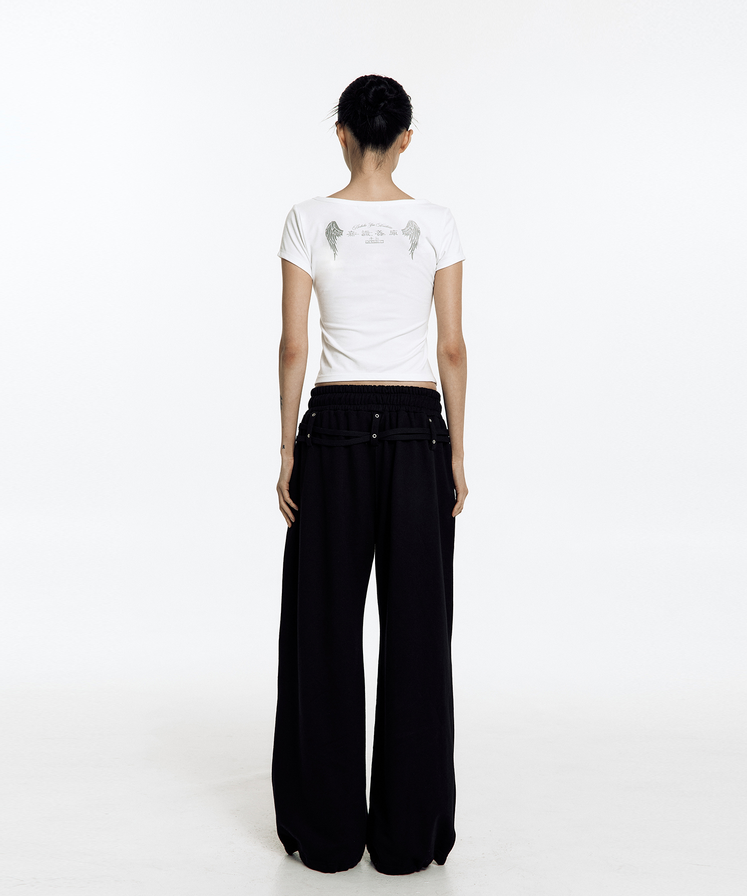 Zen Button Henley Neck Top White