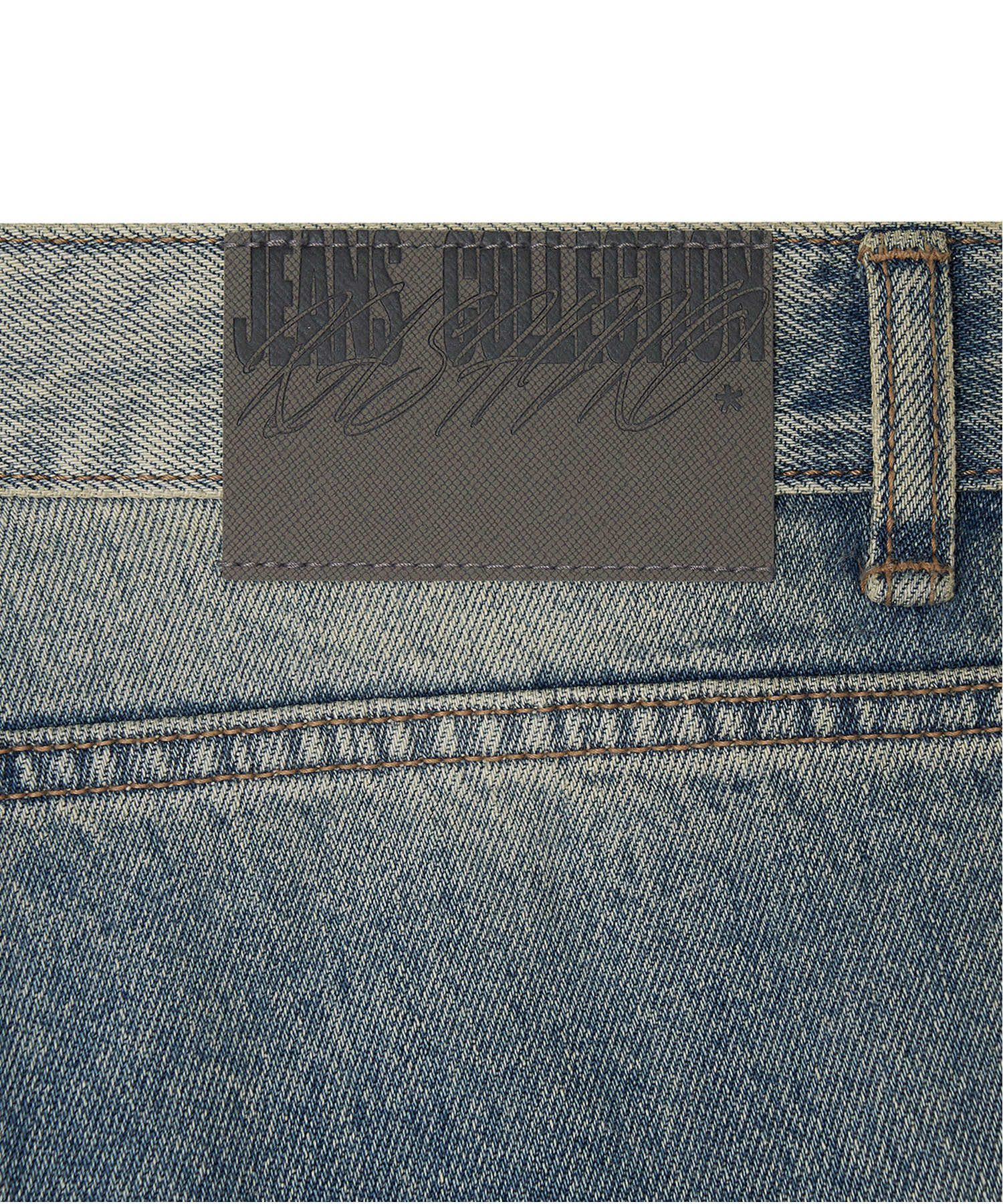 Chain Wide Denim Pants Light Blue