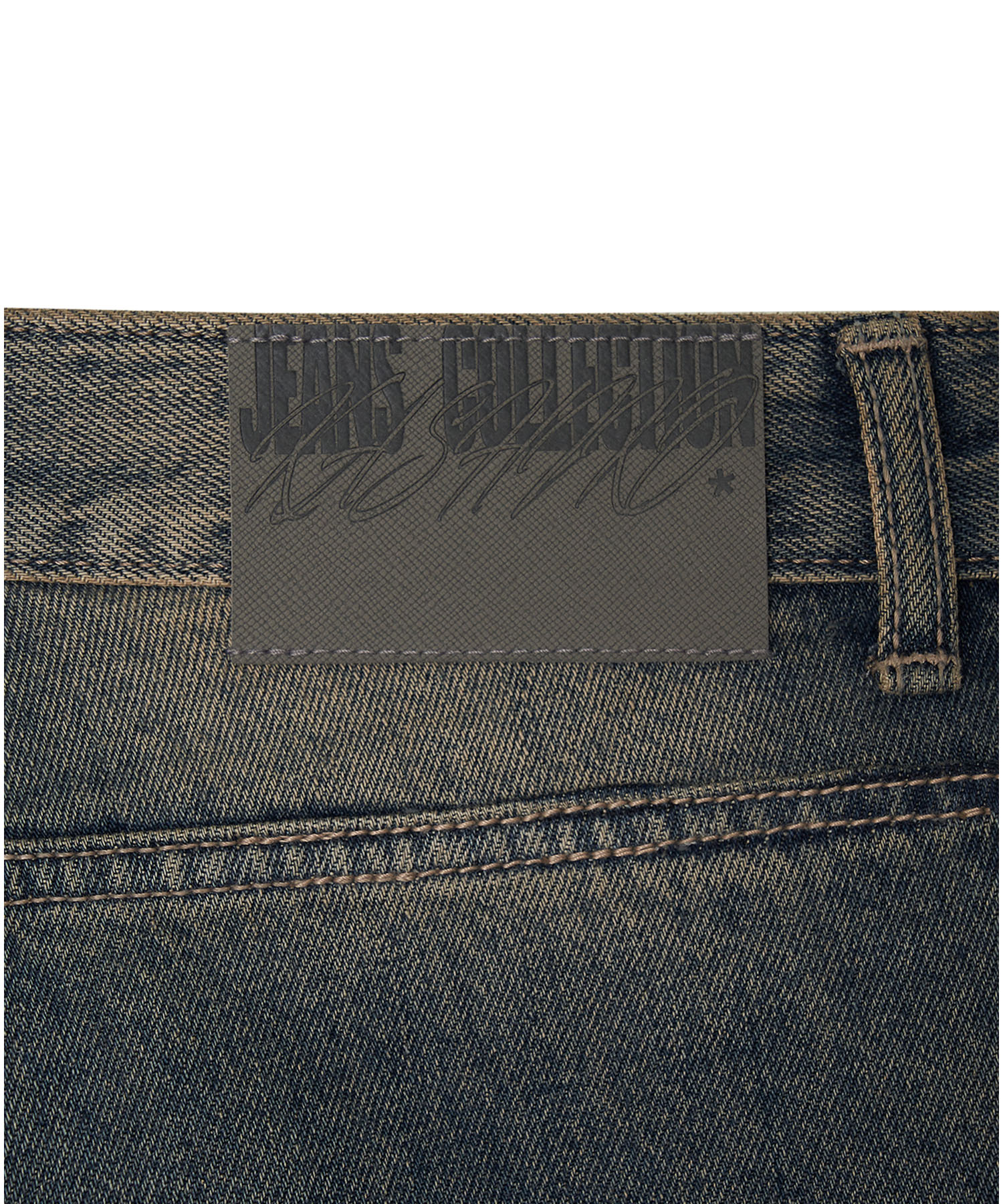 Chain Wide Denim Pants Rusty Blue