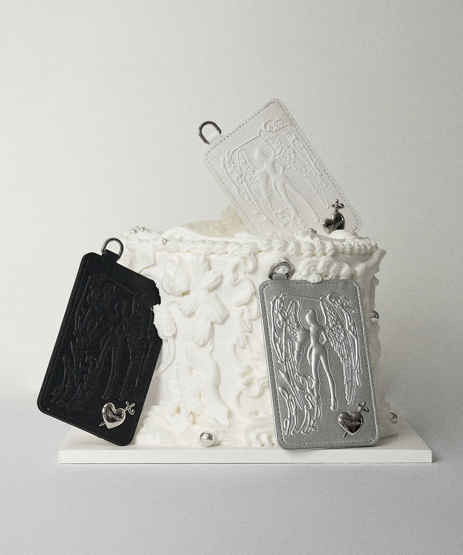 Angel Heart Card Holder Black