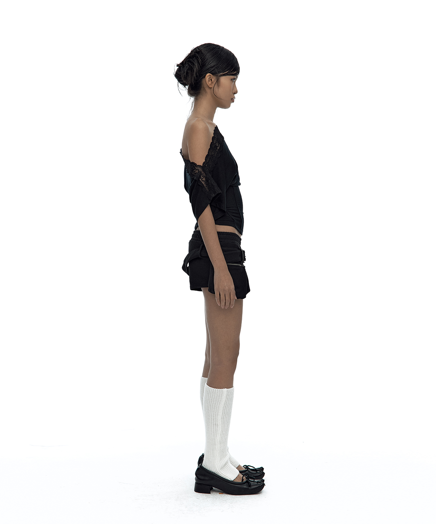 Belted Pocket Shorts Black
